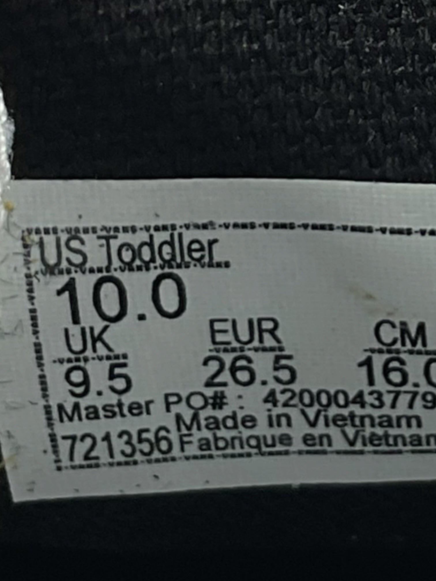 Tenis niño 10 (Vans)