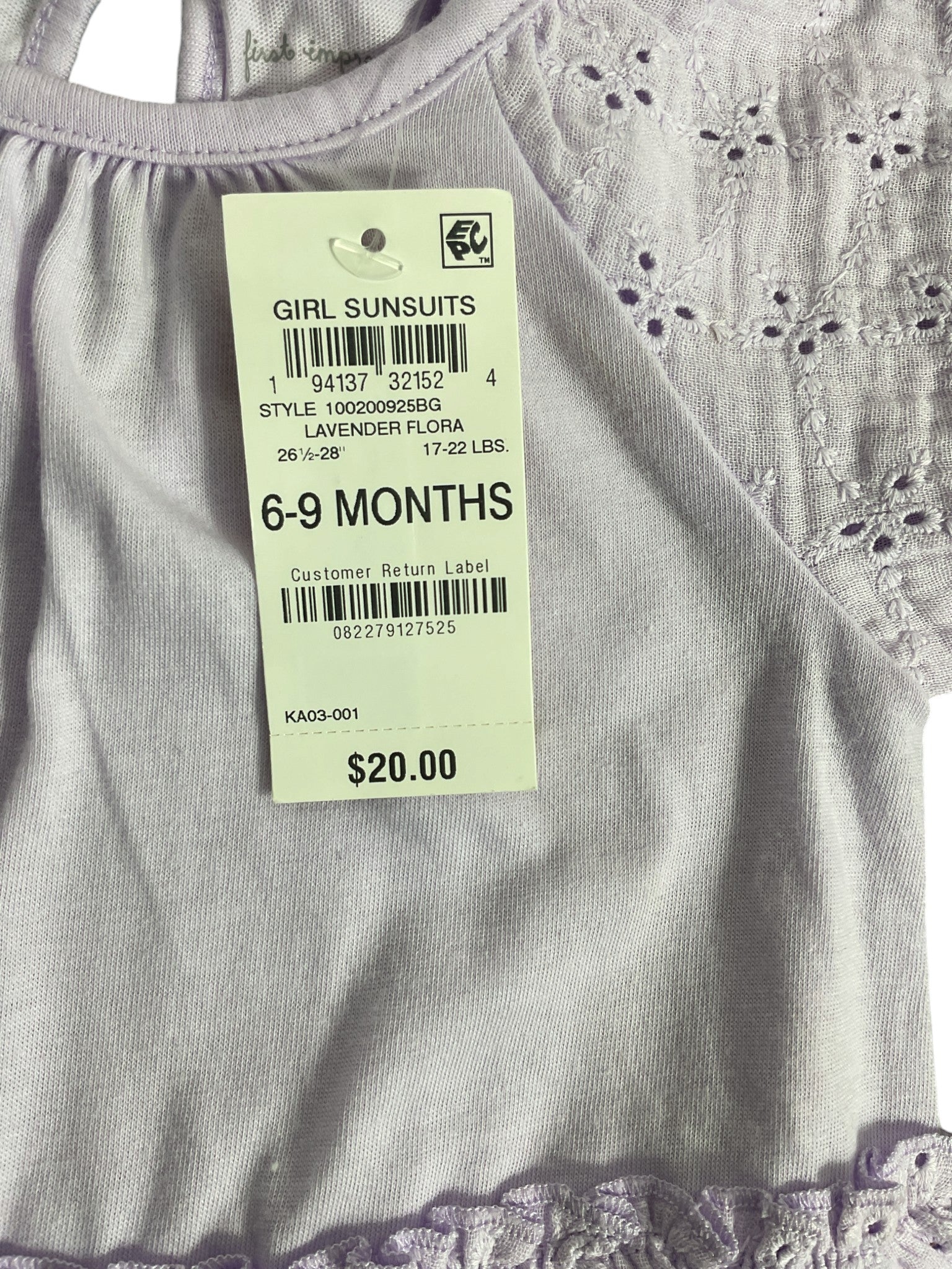 Traje de bebe 6-9M (First Impressions)