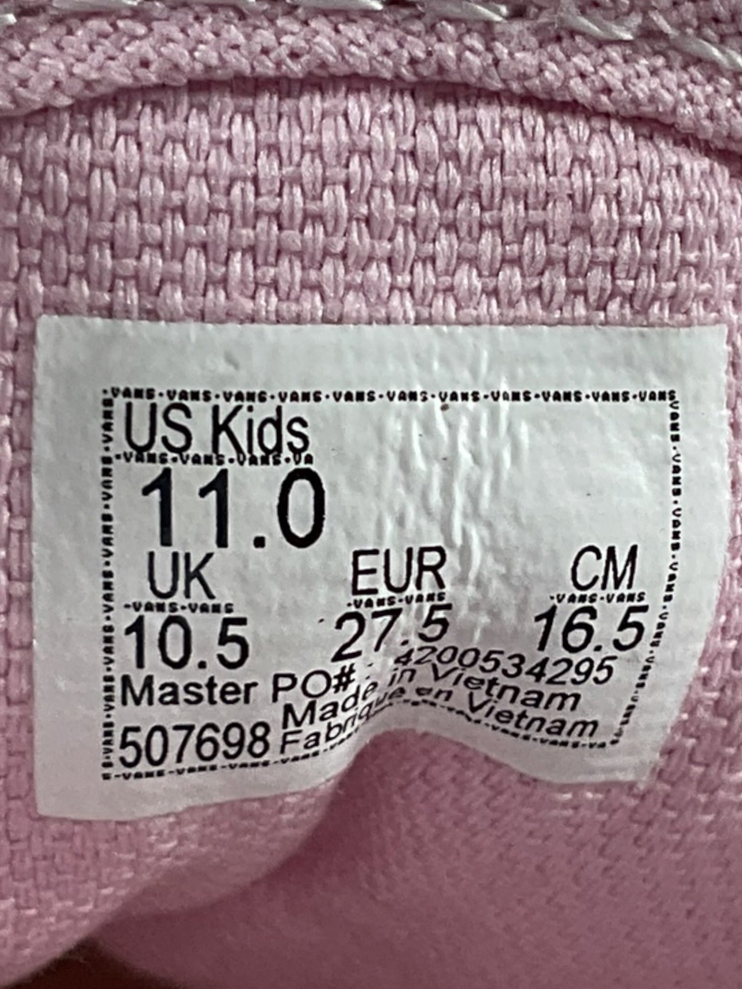 Tenis niño 11 (Vans)