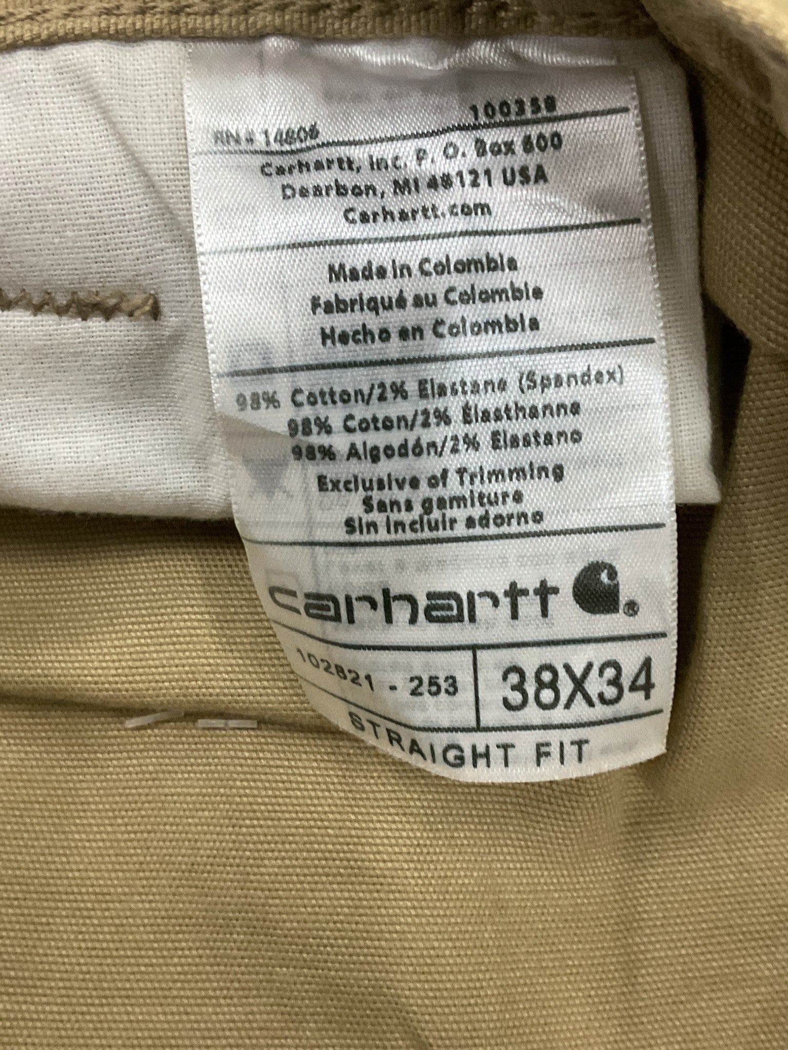 Pantalón 38 (Carhartt)