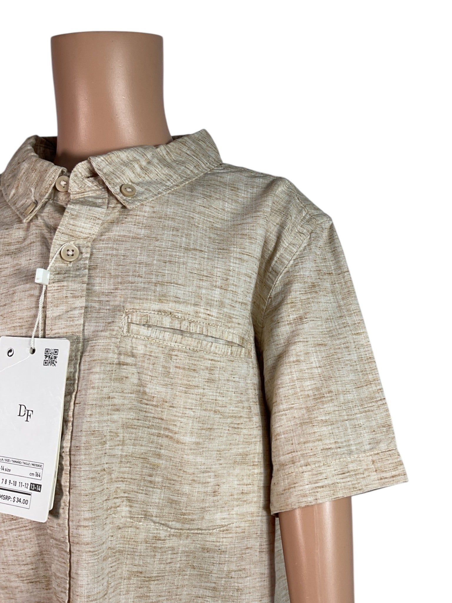 Camisa niño 13-14 (Denim & Flower)