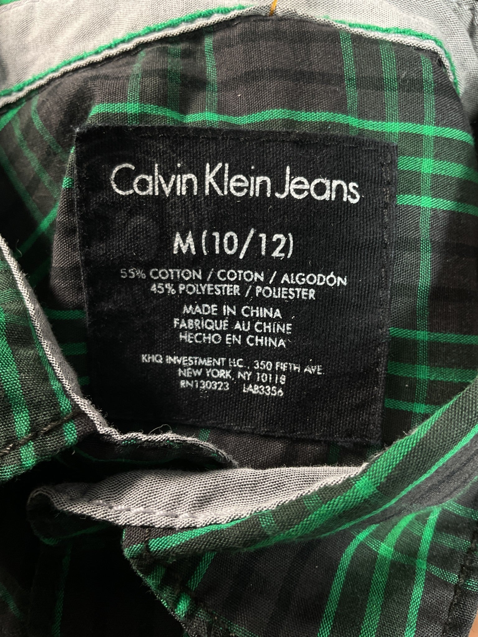Camisa niño 10-12 (Calvin Klein)
