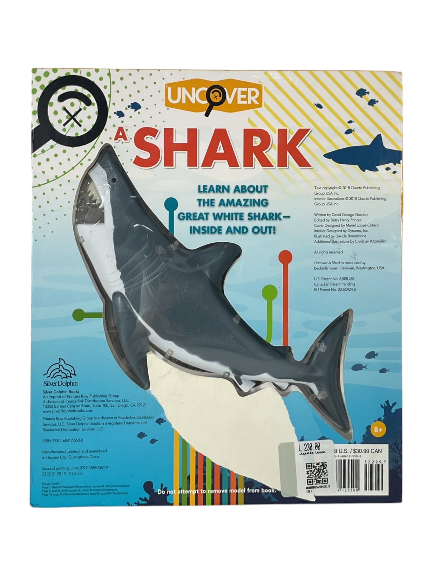 Libro educativo del gran tiburón blanco