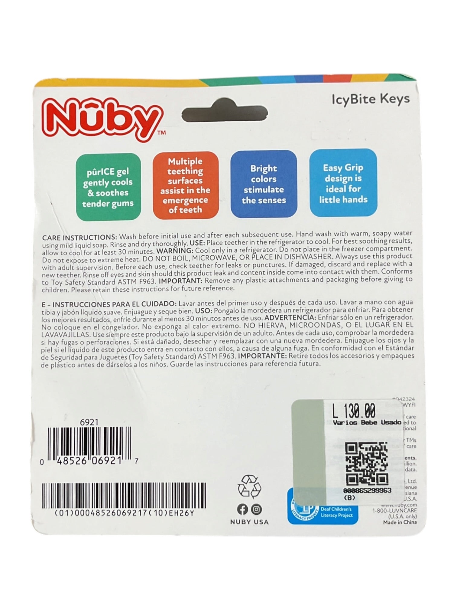 Mordedor de llaves para bebes (Nuby)