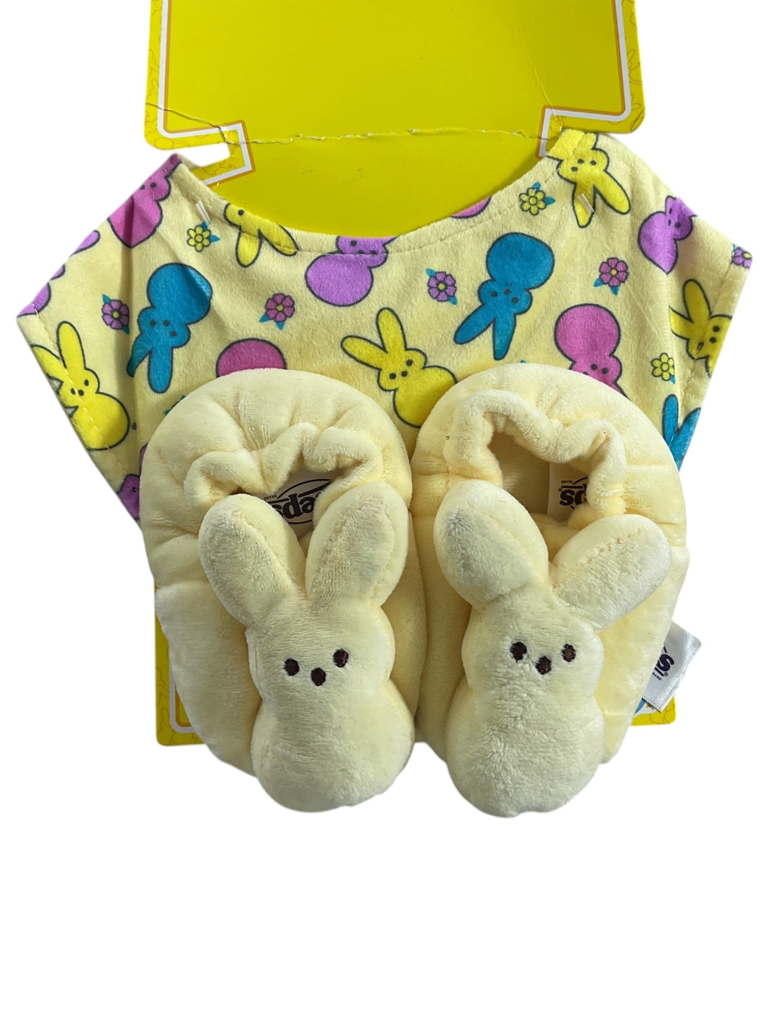 Set de babero, gorro y pantufla 6m (Peeps)