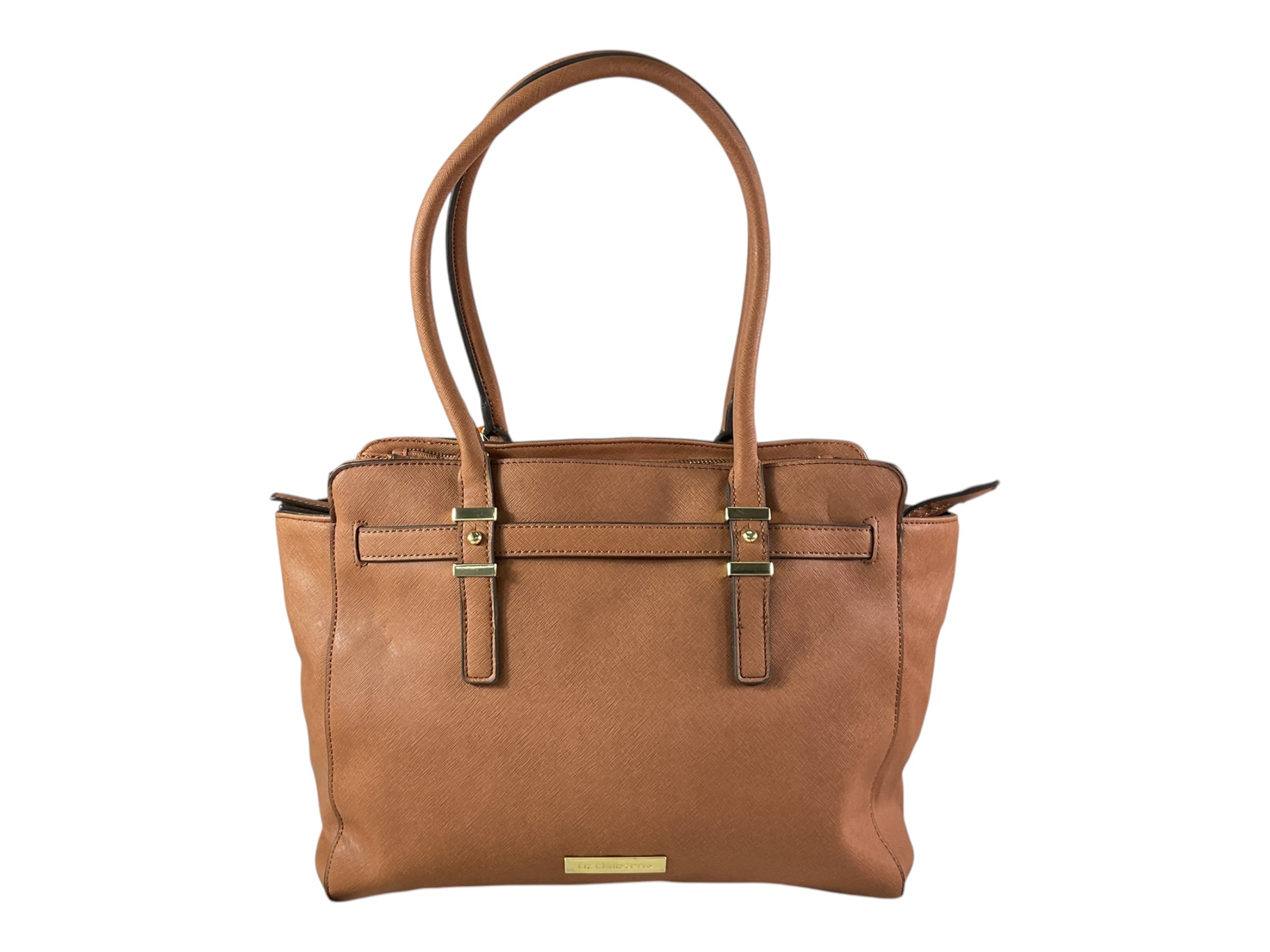 Bolso tote saffiano camel - vista frontal