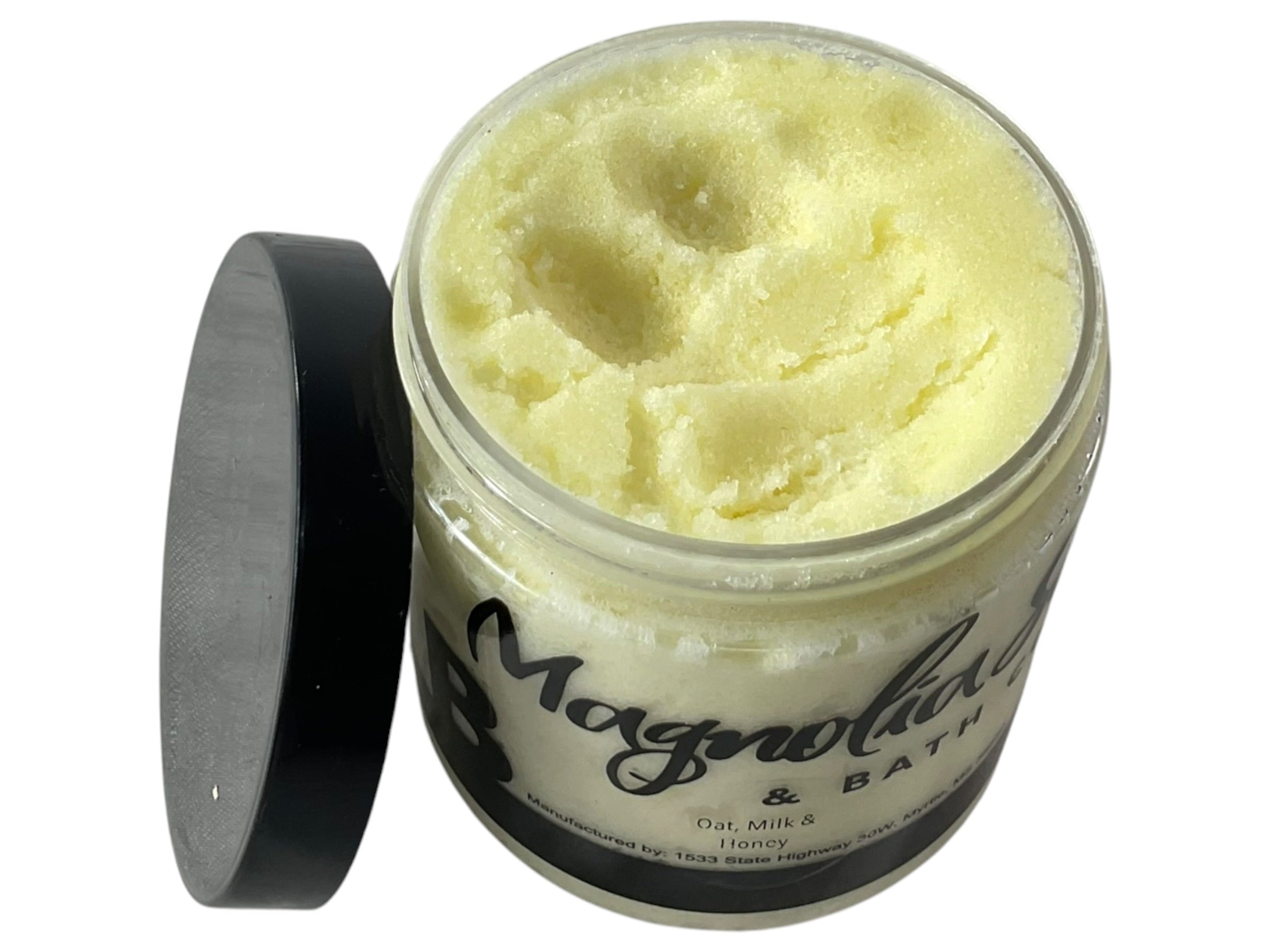 Exfoliante Magnolia Soap & Bath Co - frasco abierto