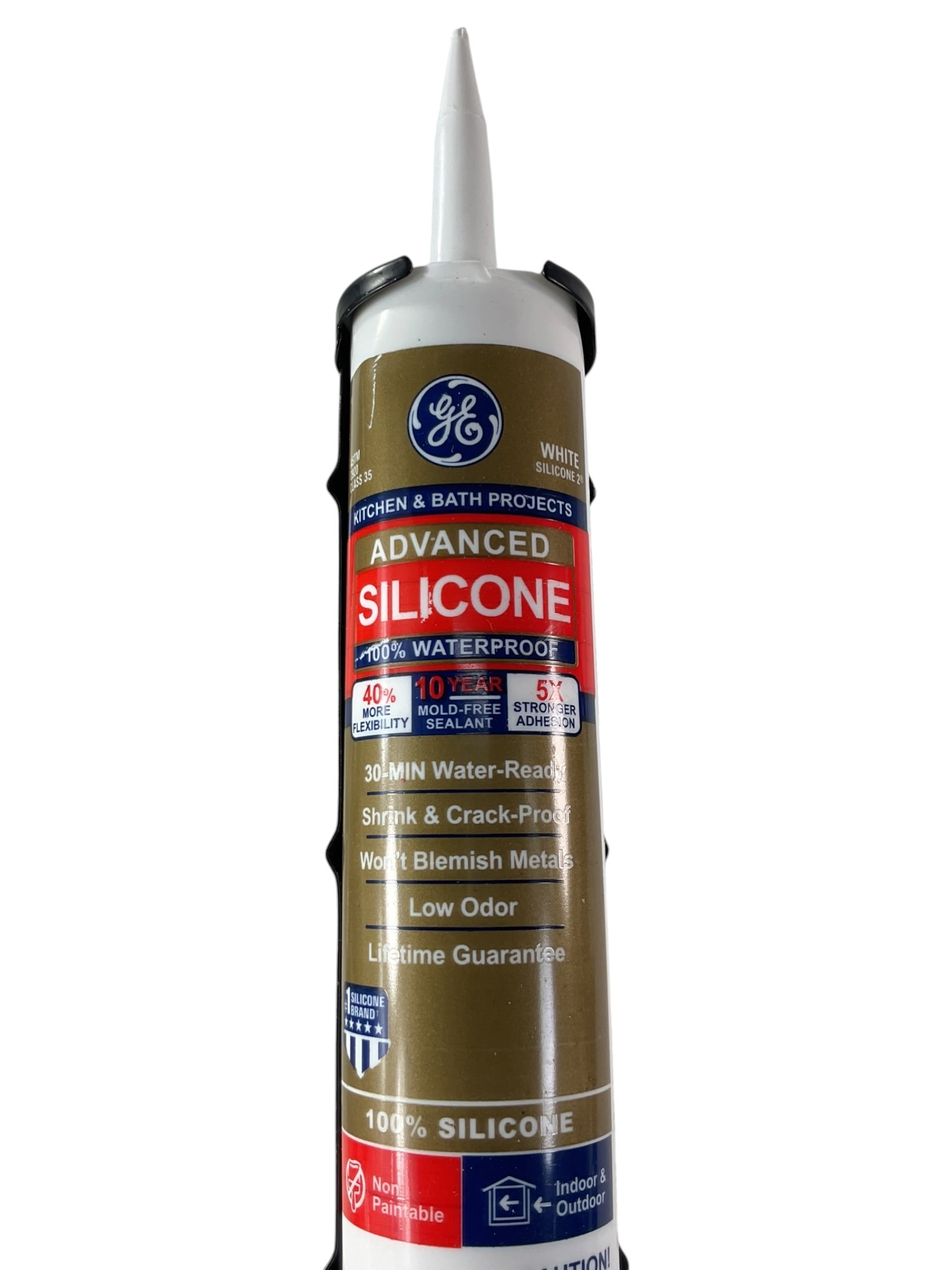 Kit silicona GE con pistola calafatear vista trasera