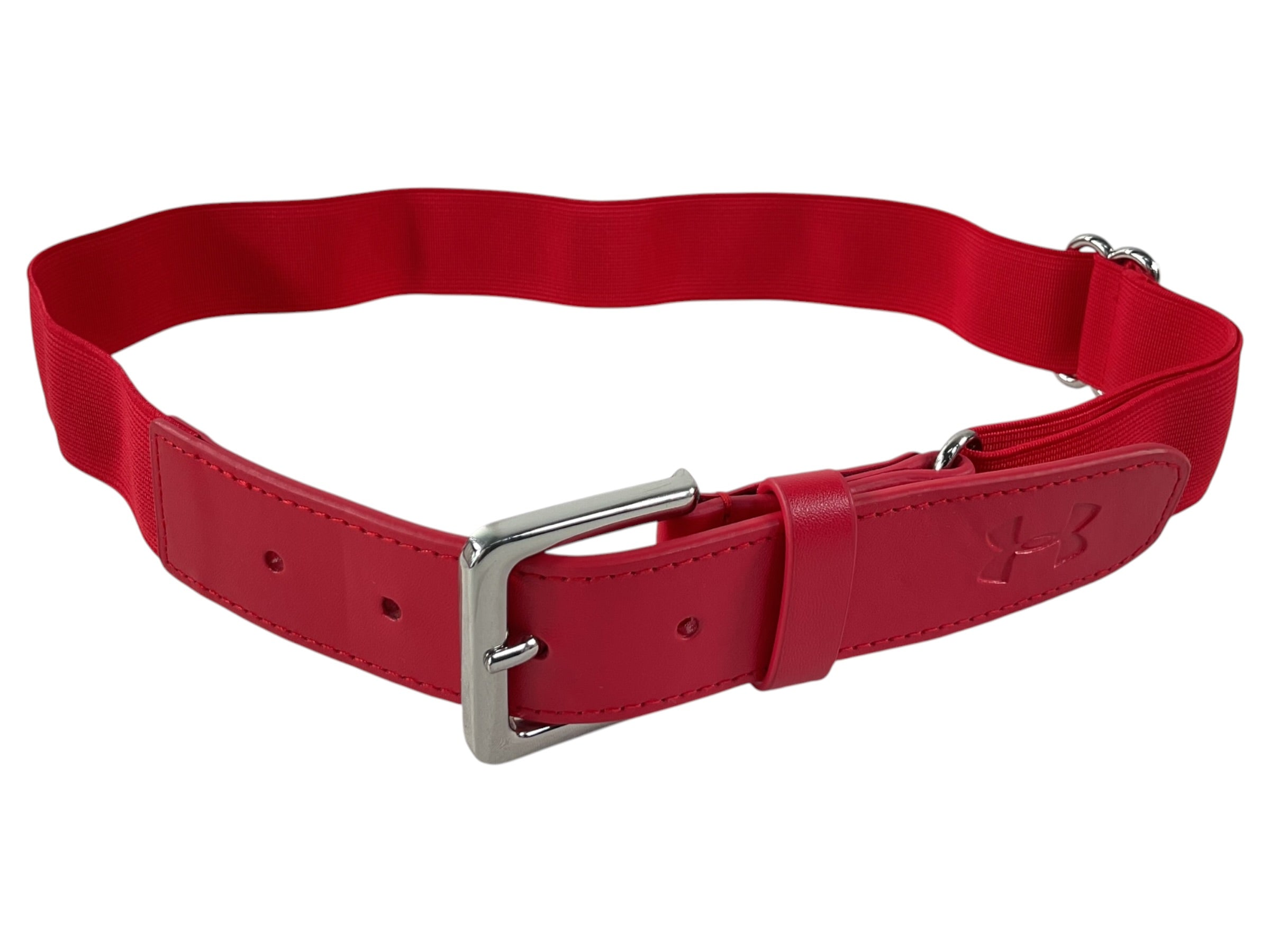 Cincho béisbol elástico rojo Under Armour - vista enrollada