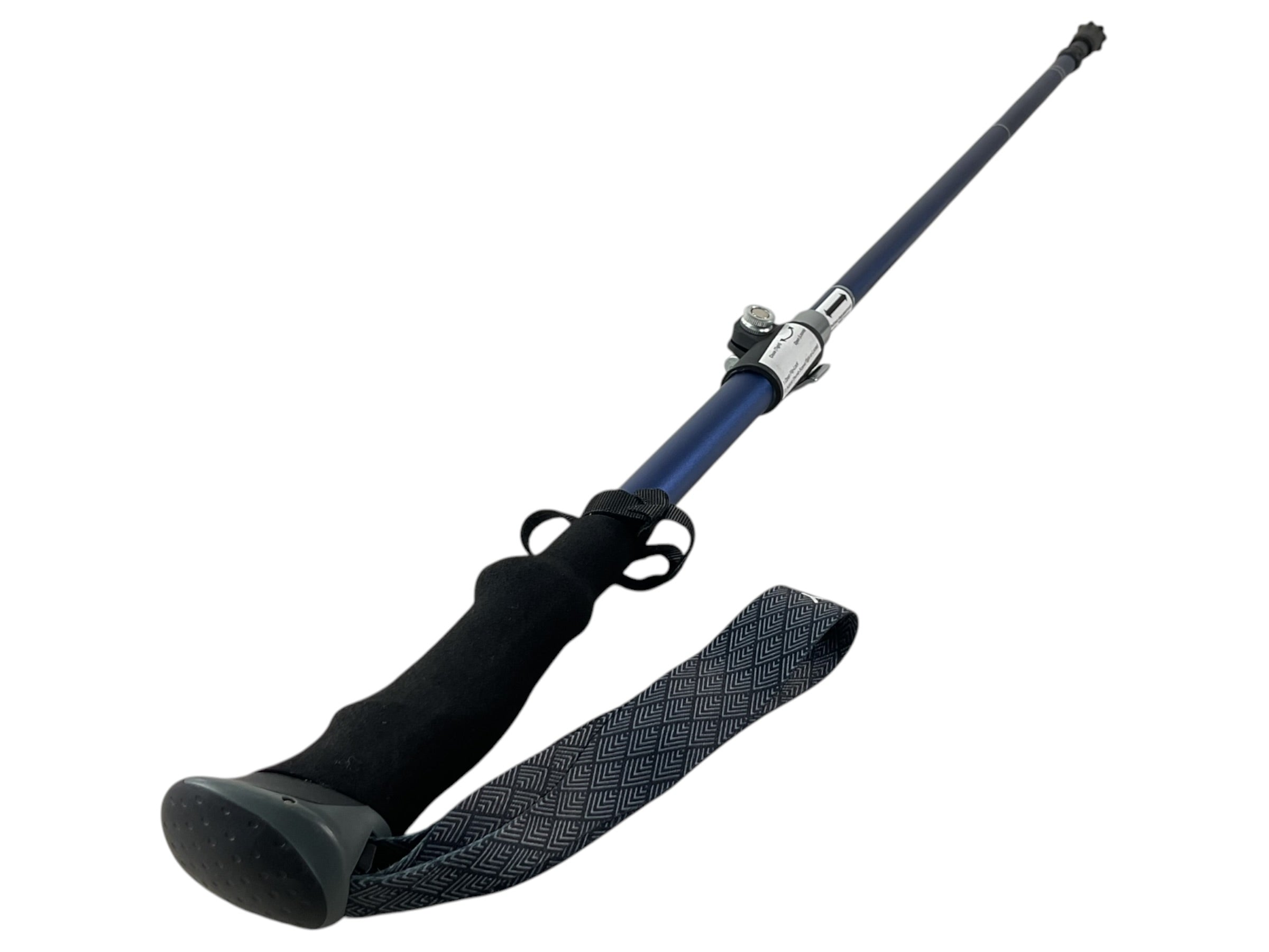 Bastón de trekking extendido azul