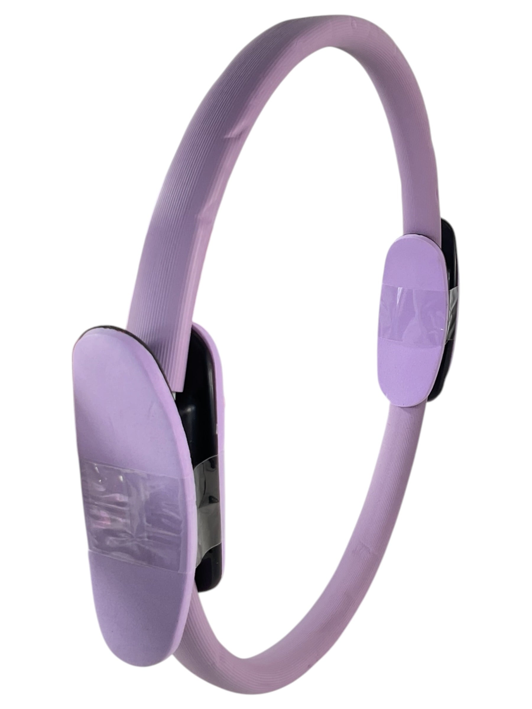 Aro de Pilates Magic Circle lila - vista frontal de pie con almohadillas
