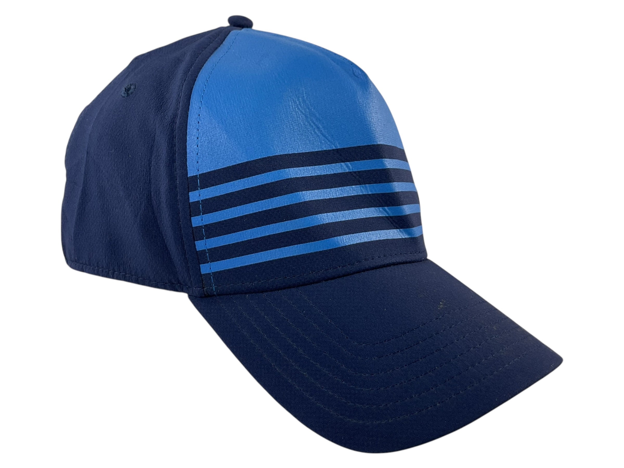Gorra UNDER ARMOUR azul marino con franjas azules, vista posterior