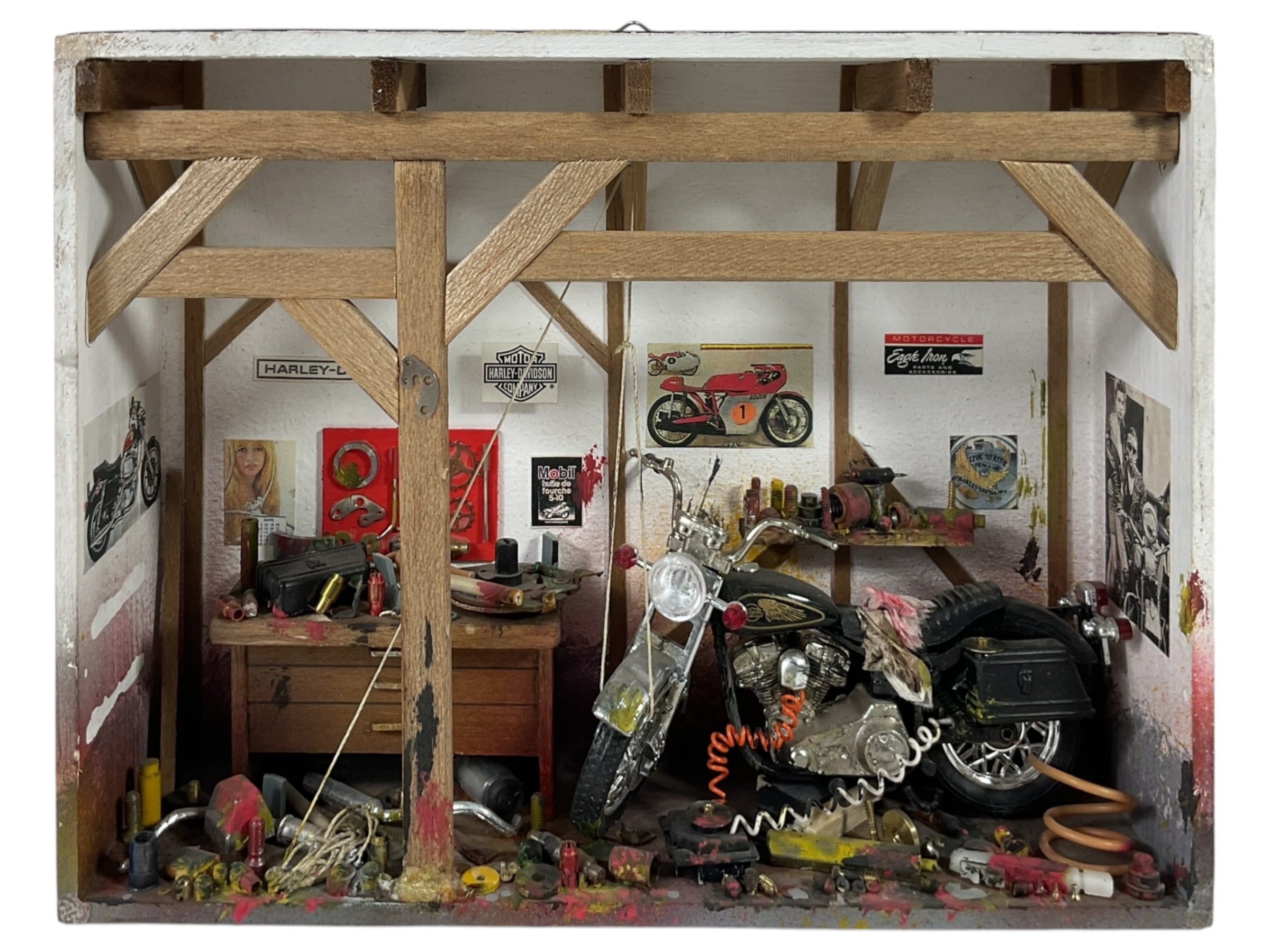Cuadro decorativo Garage Moto de frente
