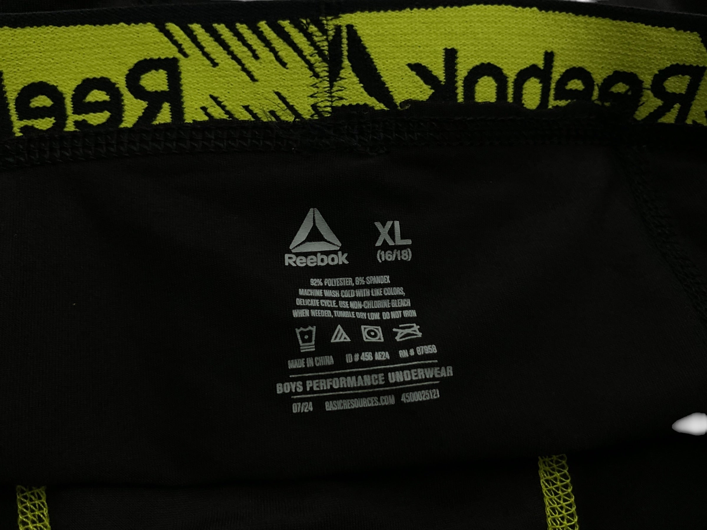 Set de ropa interior de niño XL (Reebok)