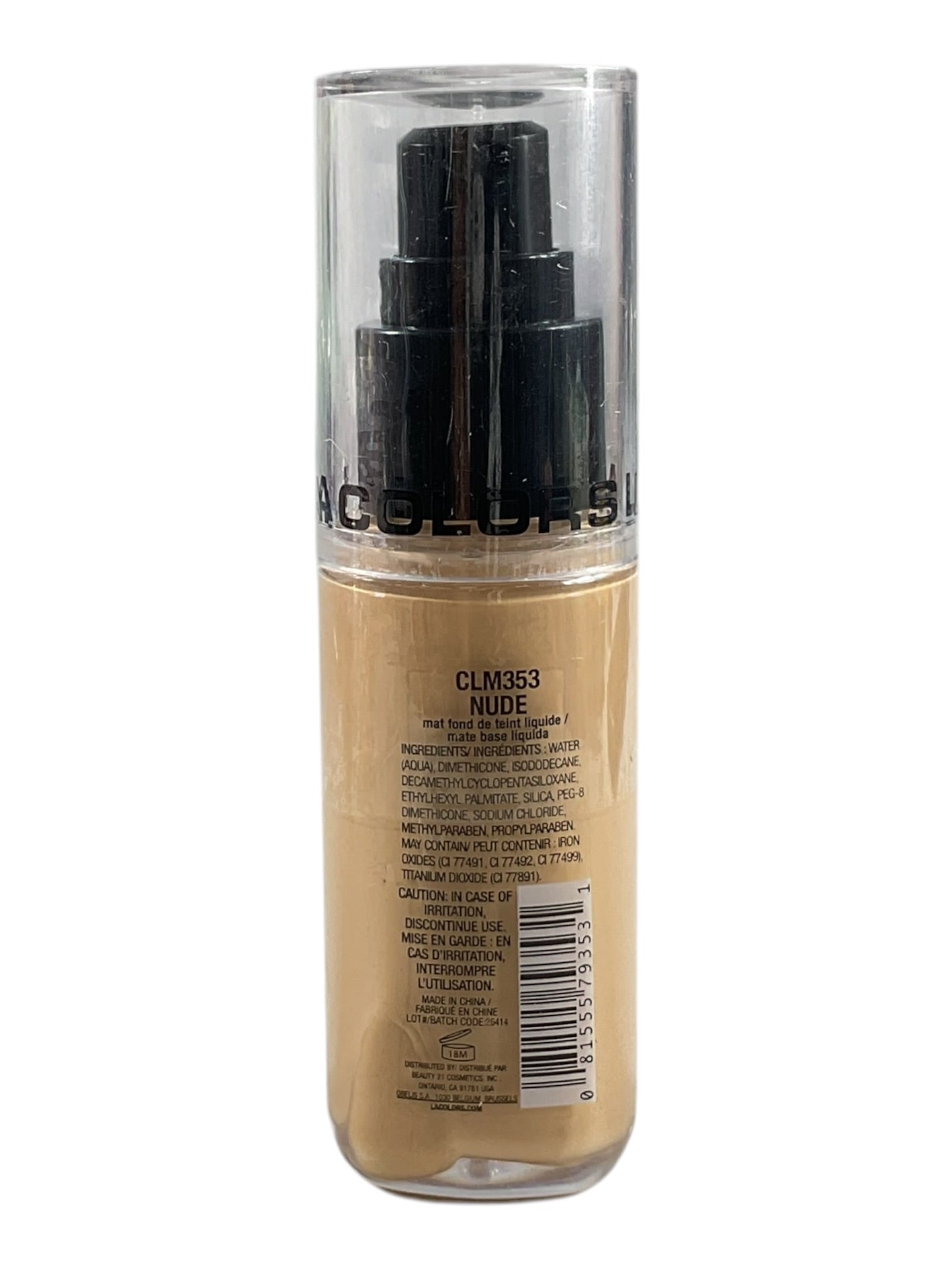 Base de maquillaje (L.A COLORS)