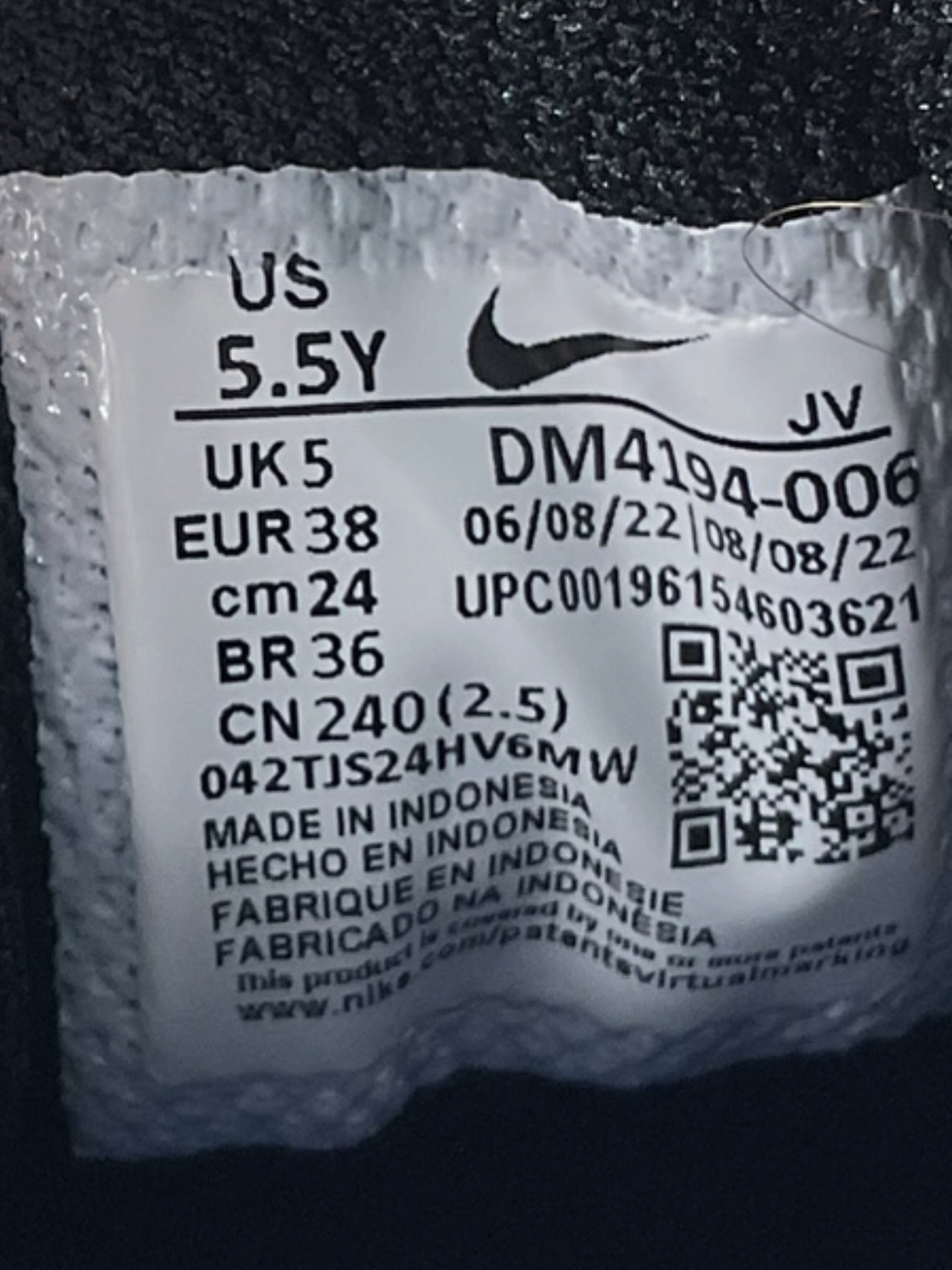 Tenis niño 5.5Y (Nike)
