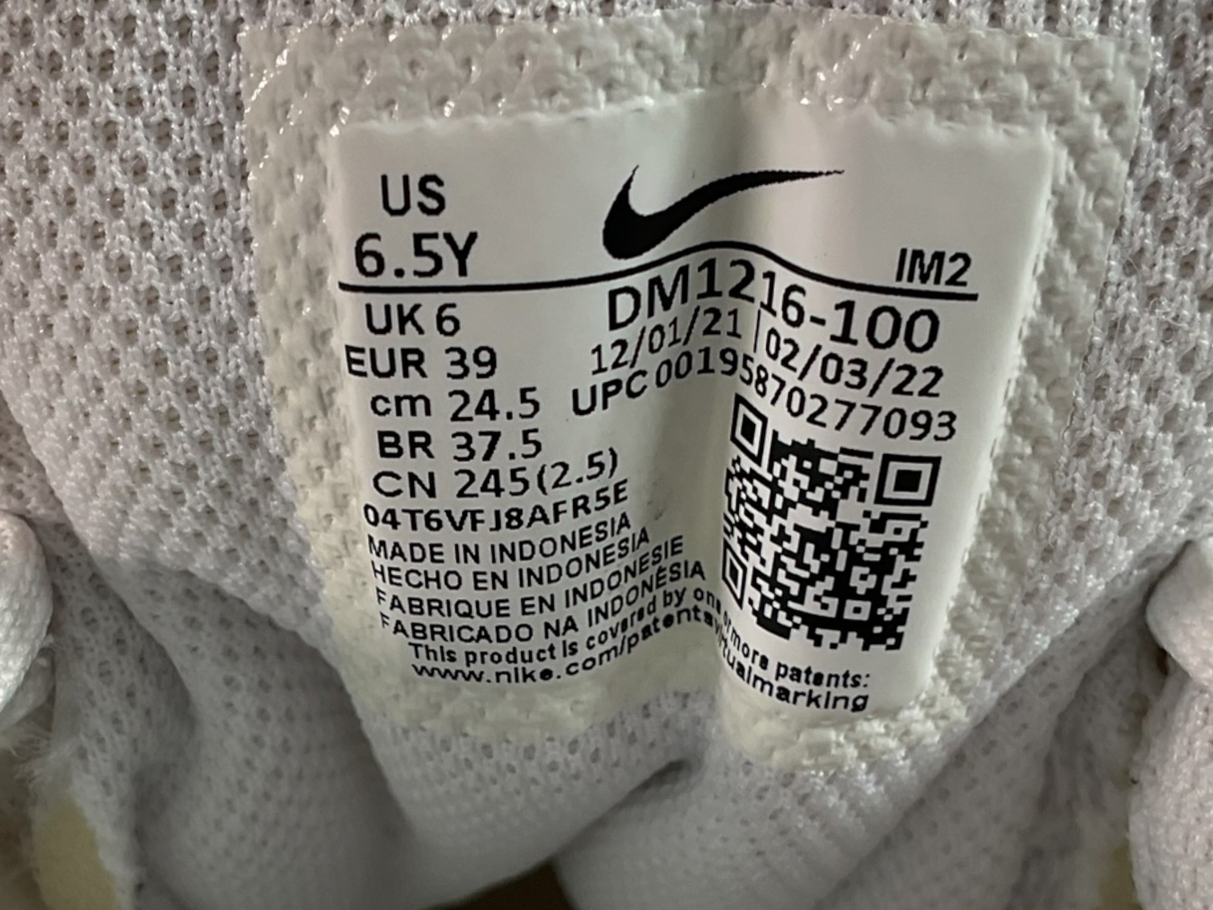 Tenis 6.5Y (Nike)
