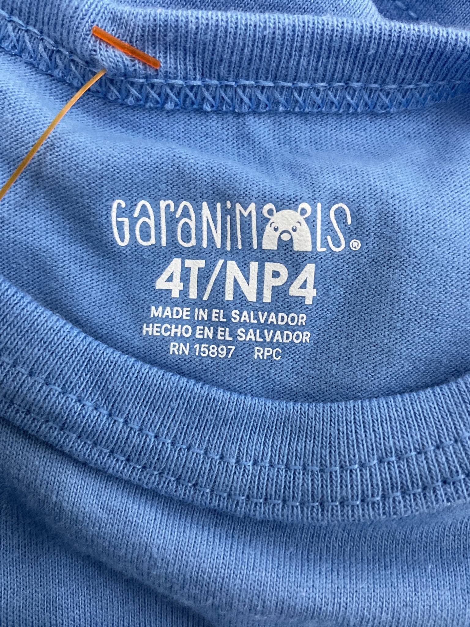 Camisa Niño 4T (GARANIMALS)