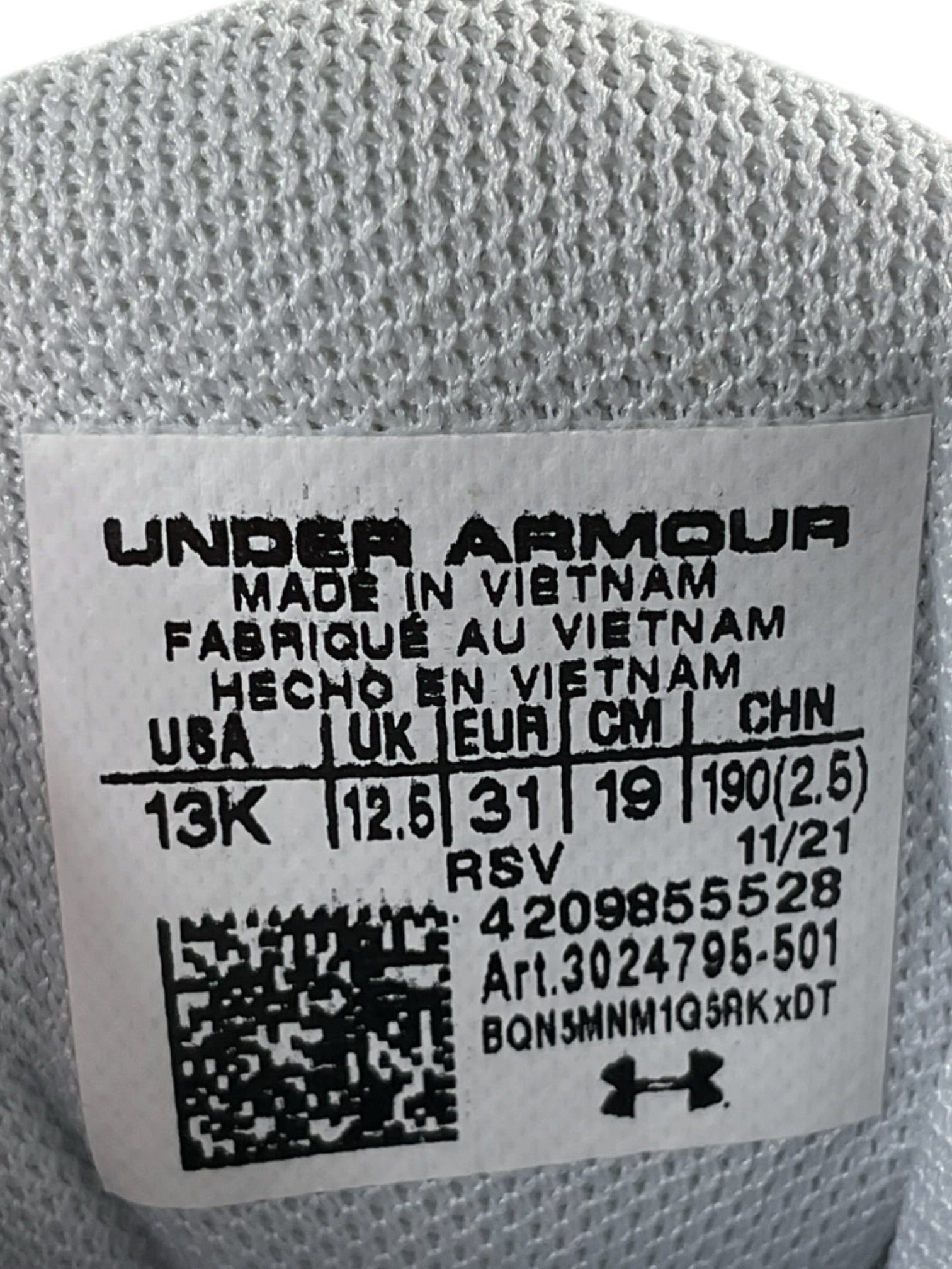 Tenis niño 13K (Under Armour)