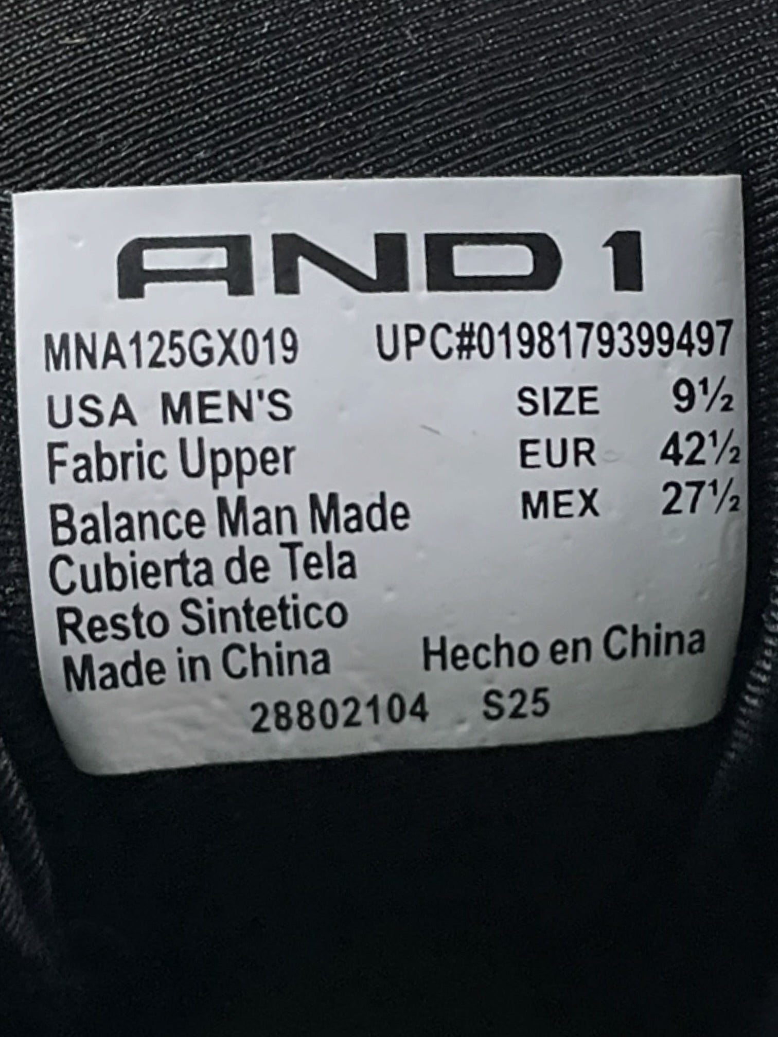 Tenis 9.5 (AND1)