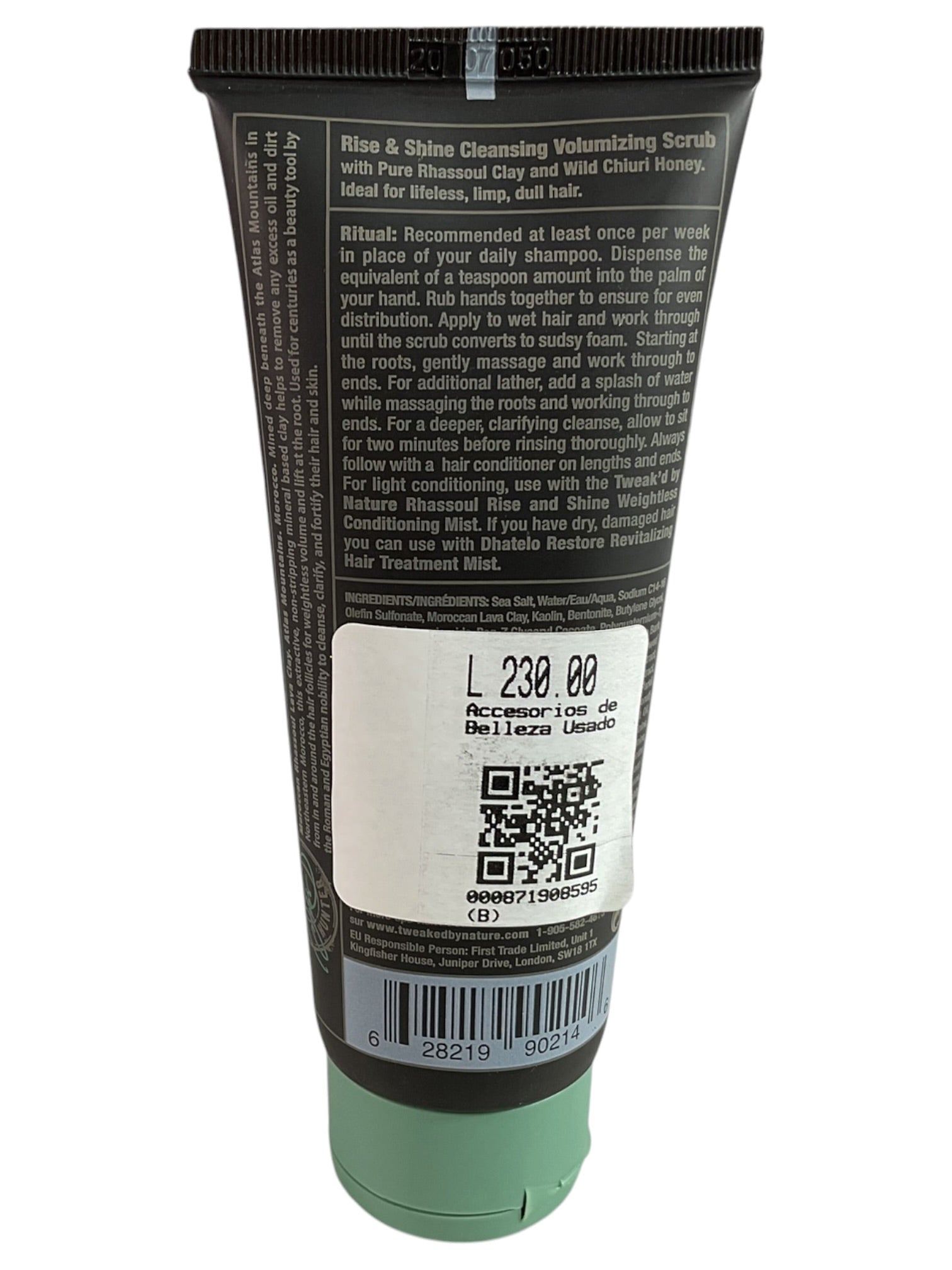 exfoliante limpiador y volumizante para el cabello