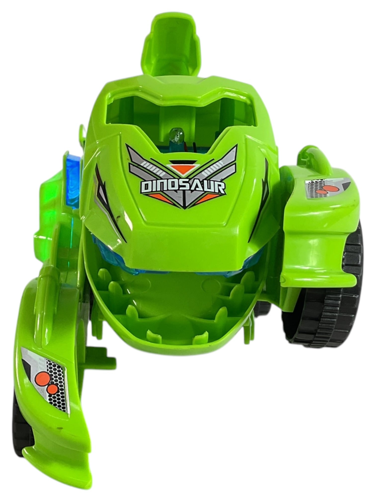 carro de juguete transformable en dinosaurio