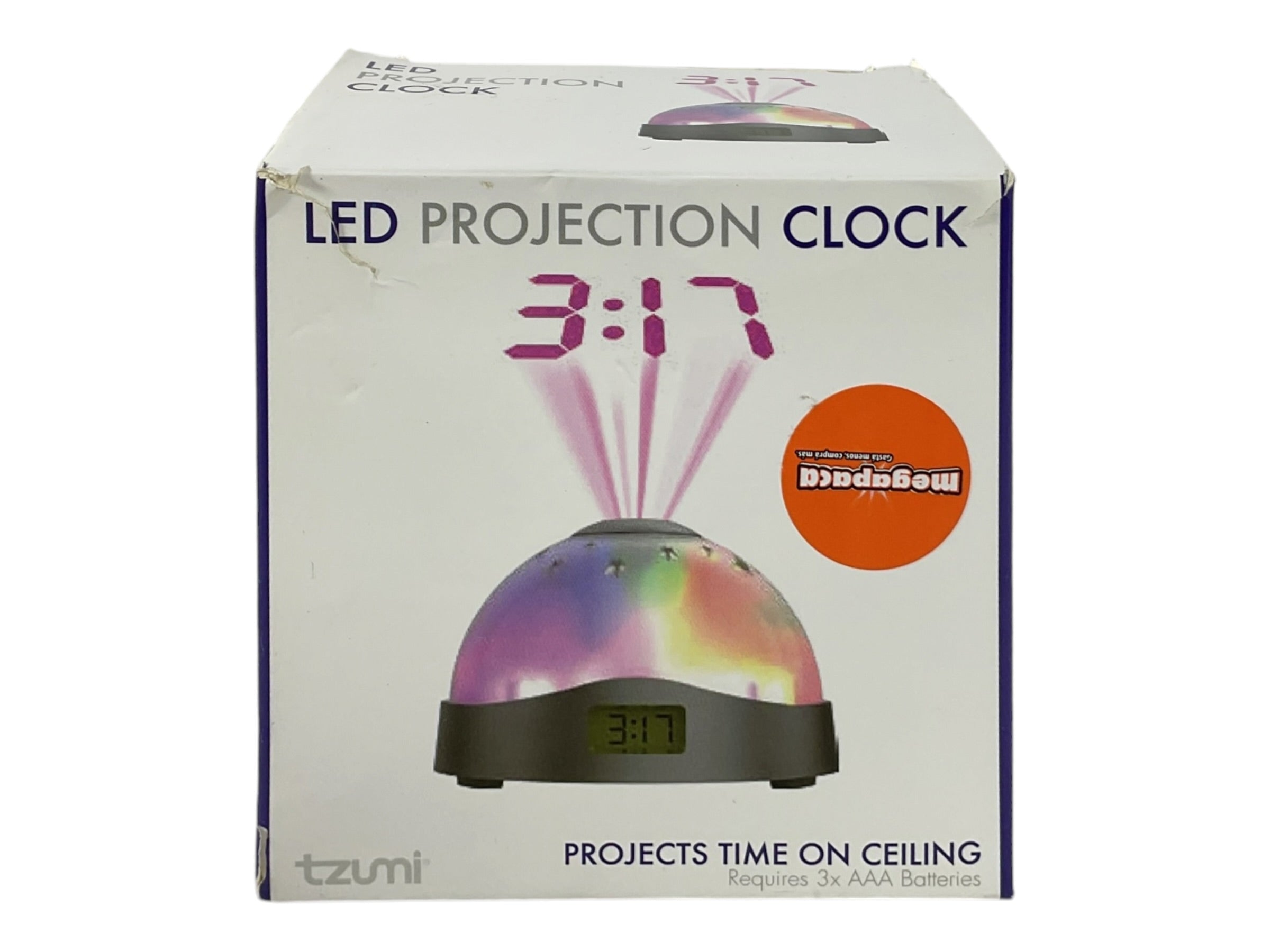 Reloj despertador digital con proyector LED