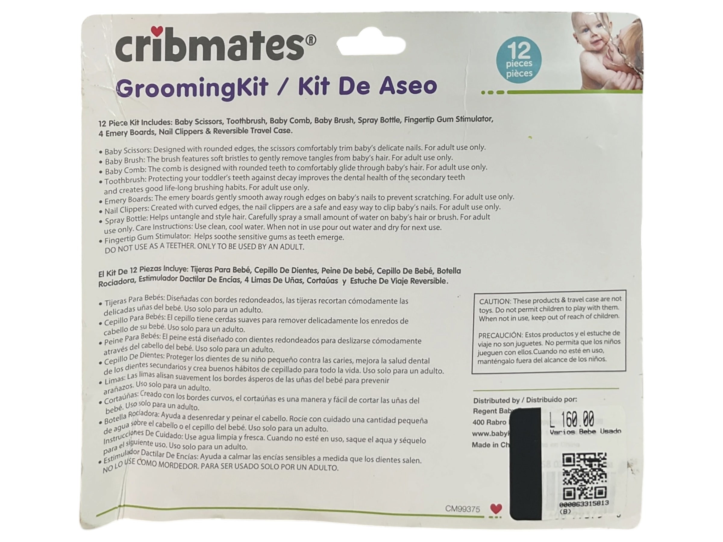 Kit de aseo para bebé (cribmates)