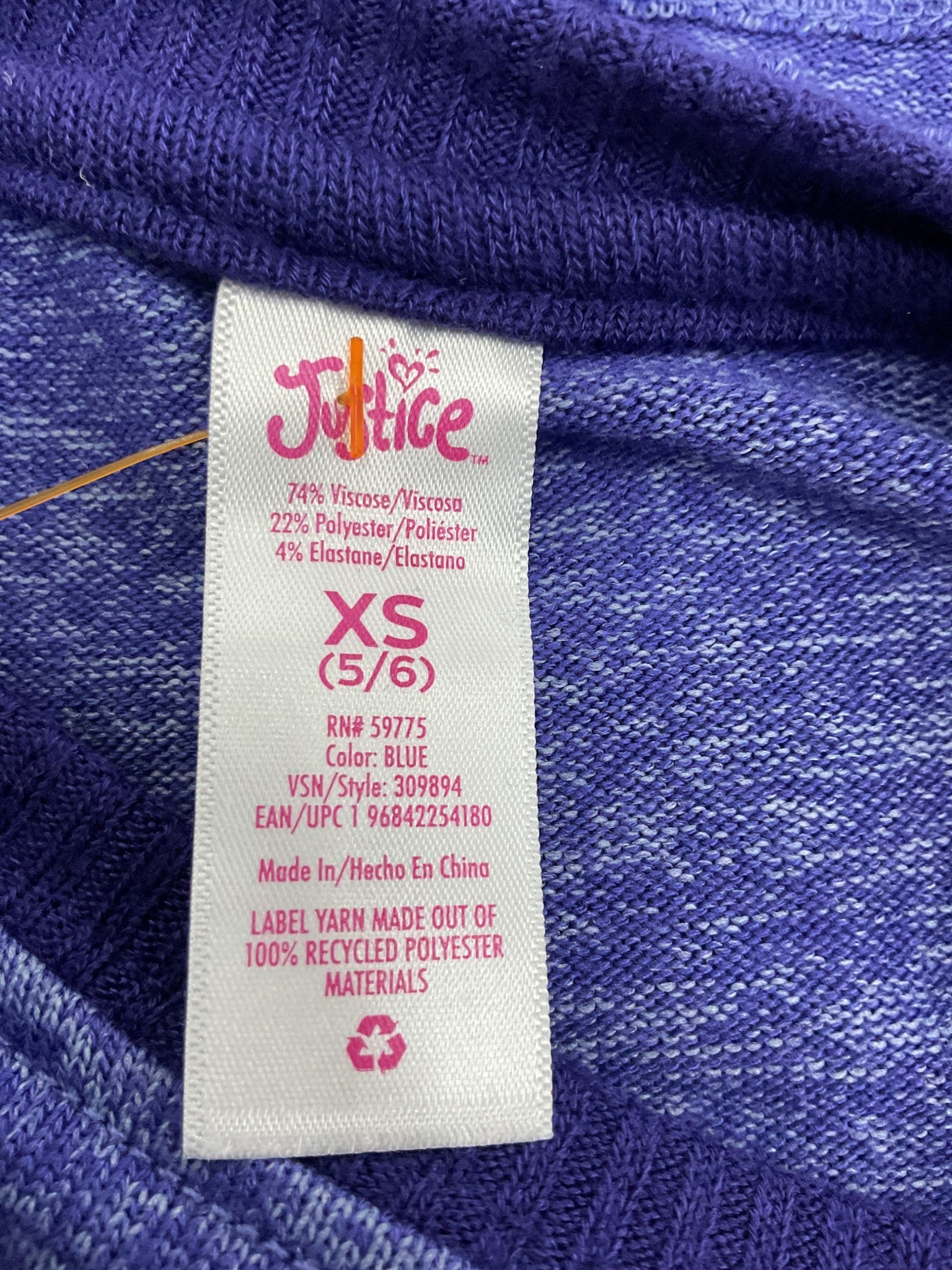 Blusa niña XS (Justice)
