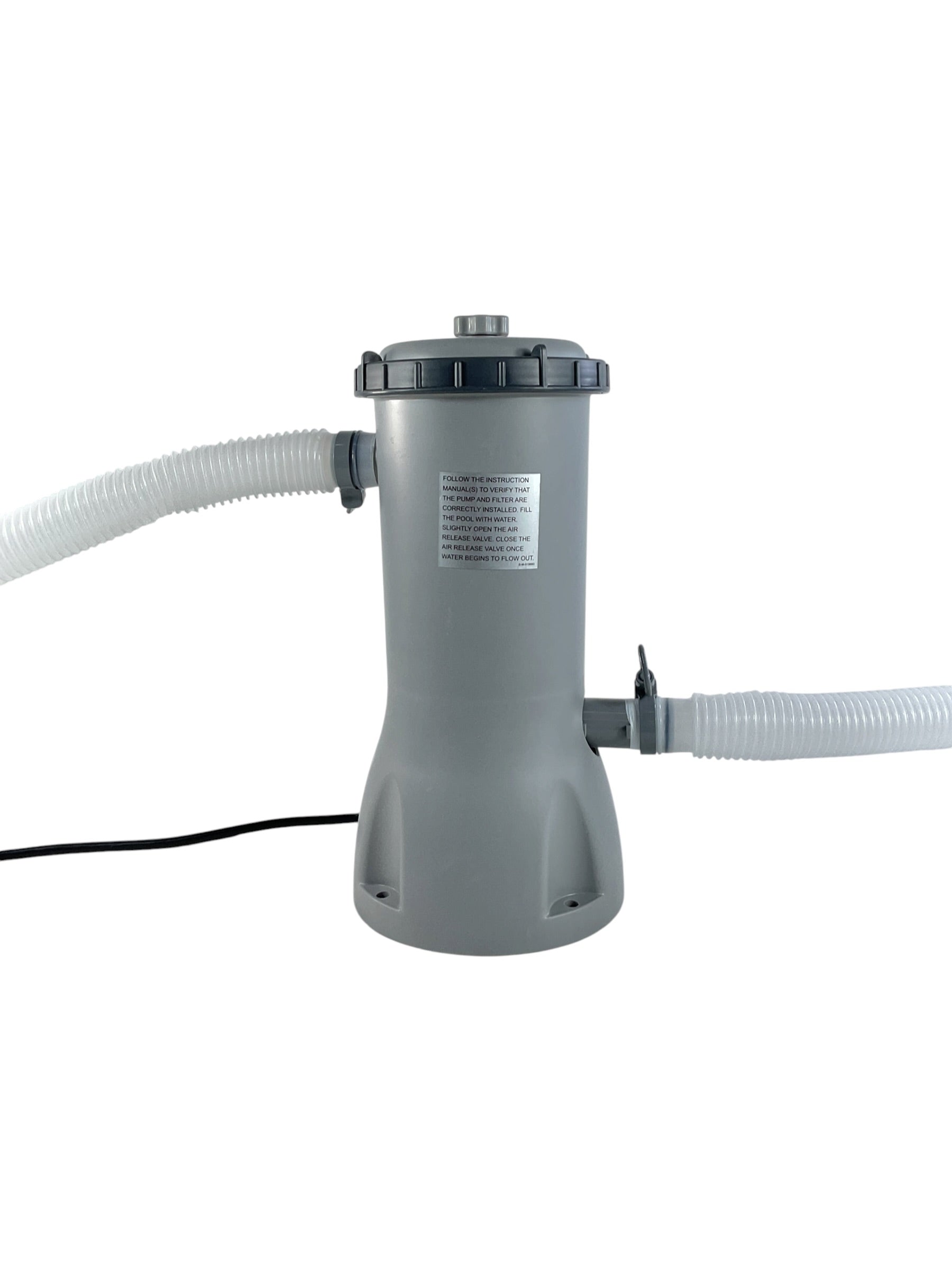 Bomba Filtrante Bestway - Vista lateral con mangueras conectadas