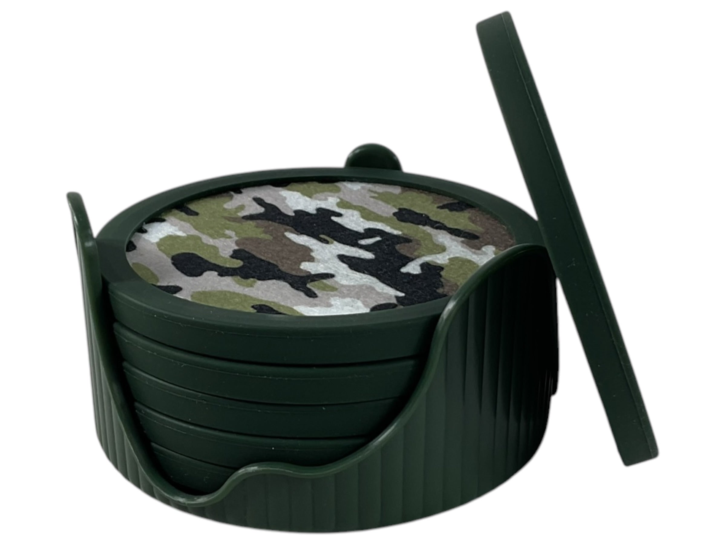 Set Posavasos CapGun - Vista lateral soporte abierto