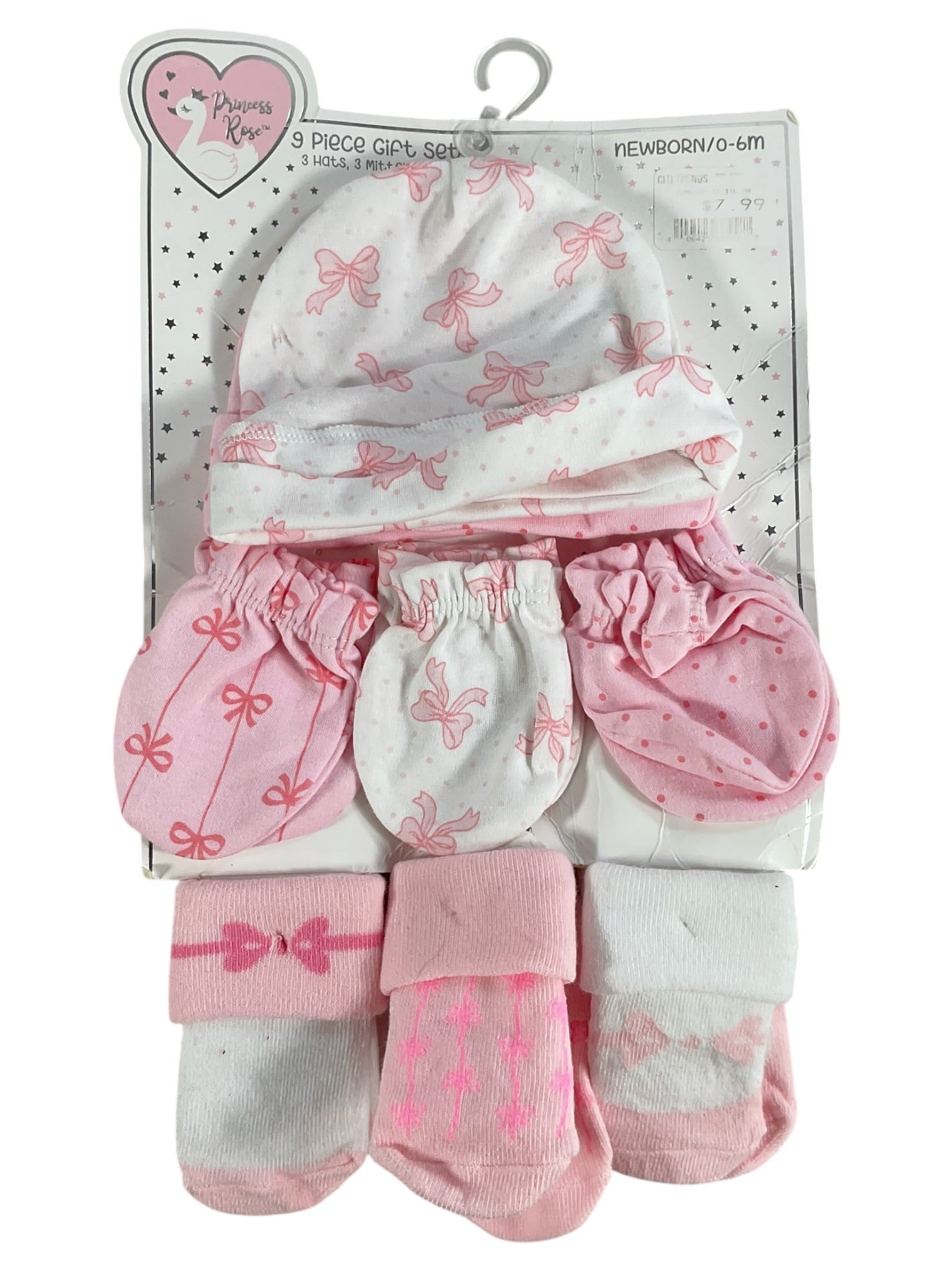 Set de gorro, guantes y calcetines para bebes