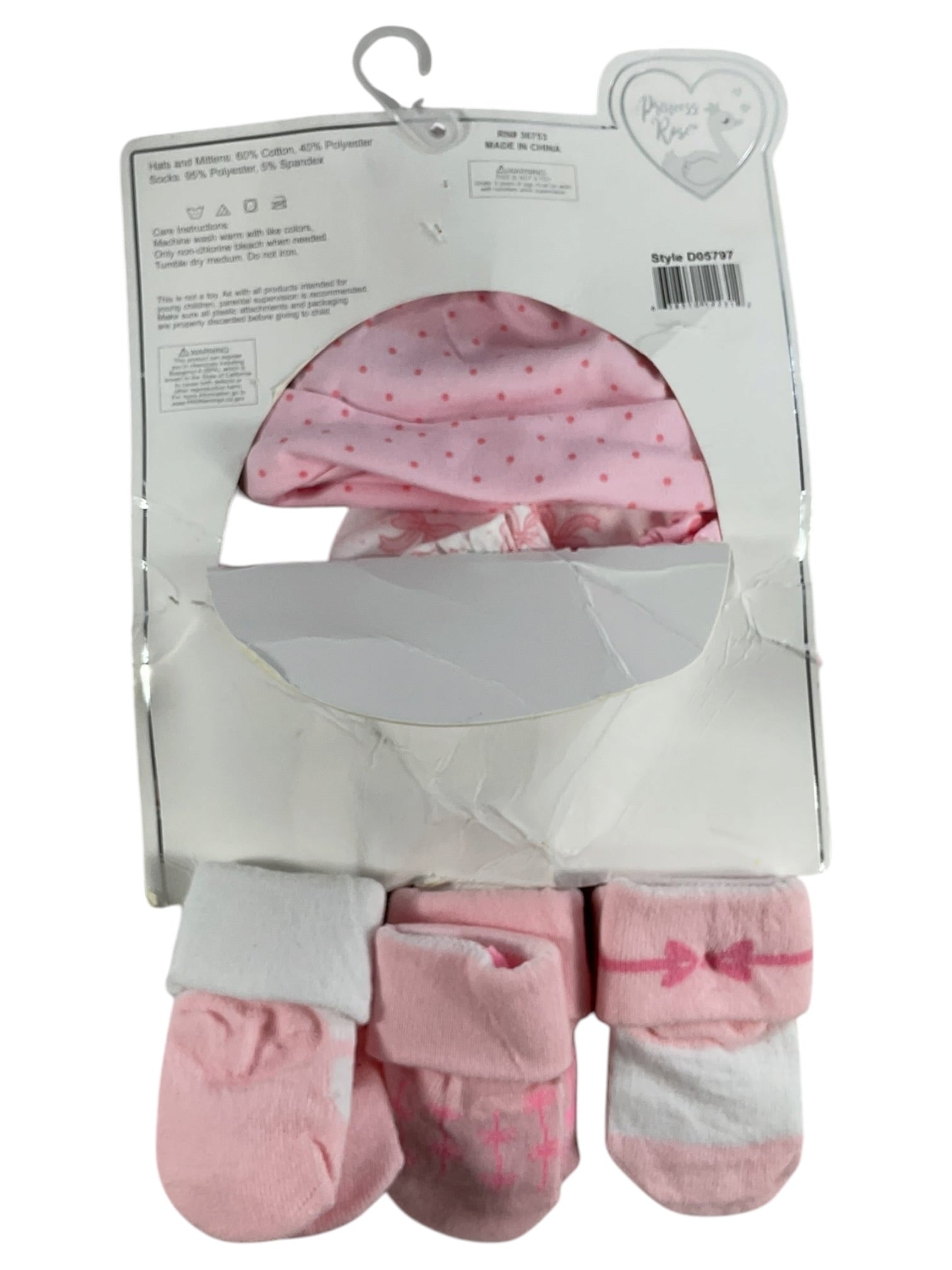 Set de gorro, guantes y calcetines para bebes