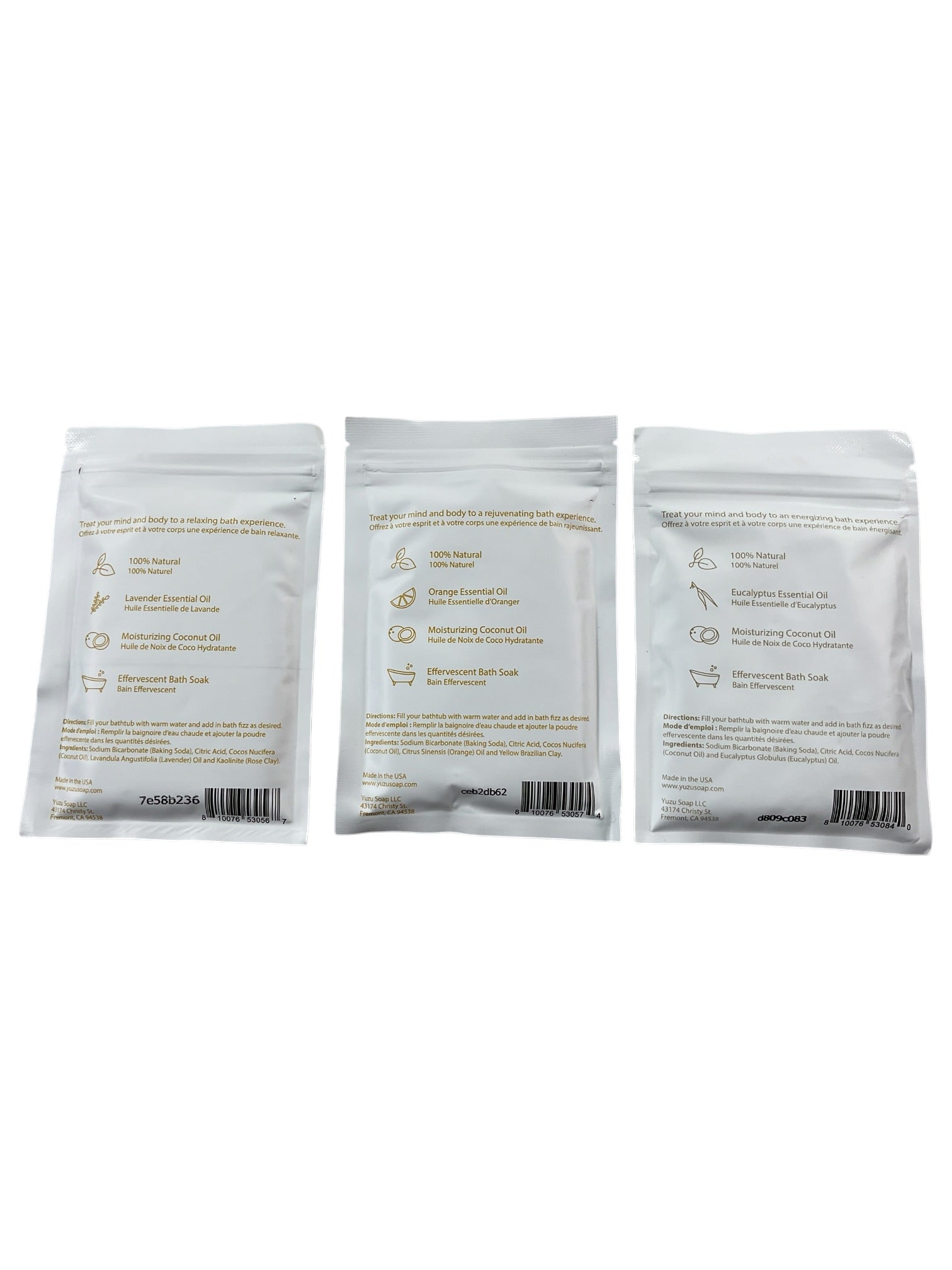 Set de polvos efervescentes para baños