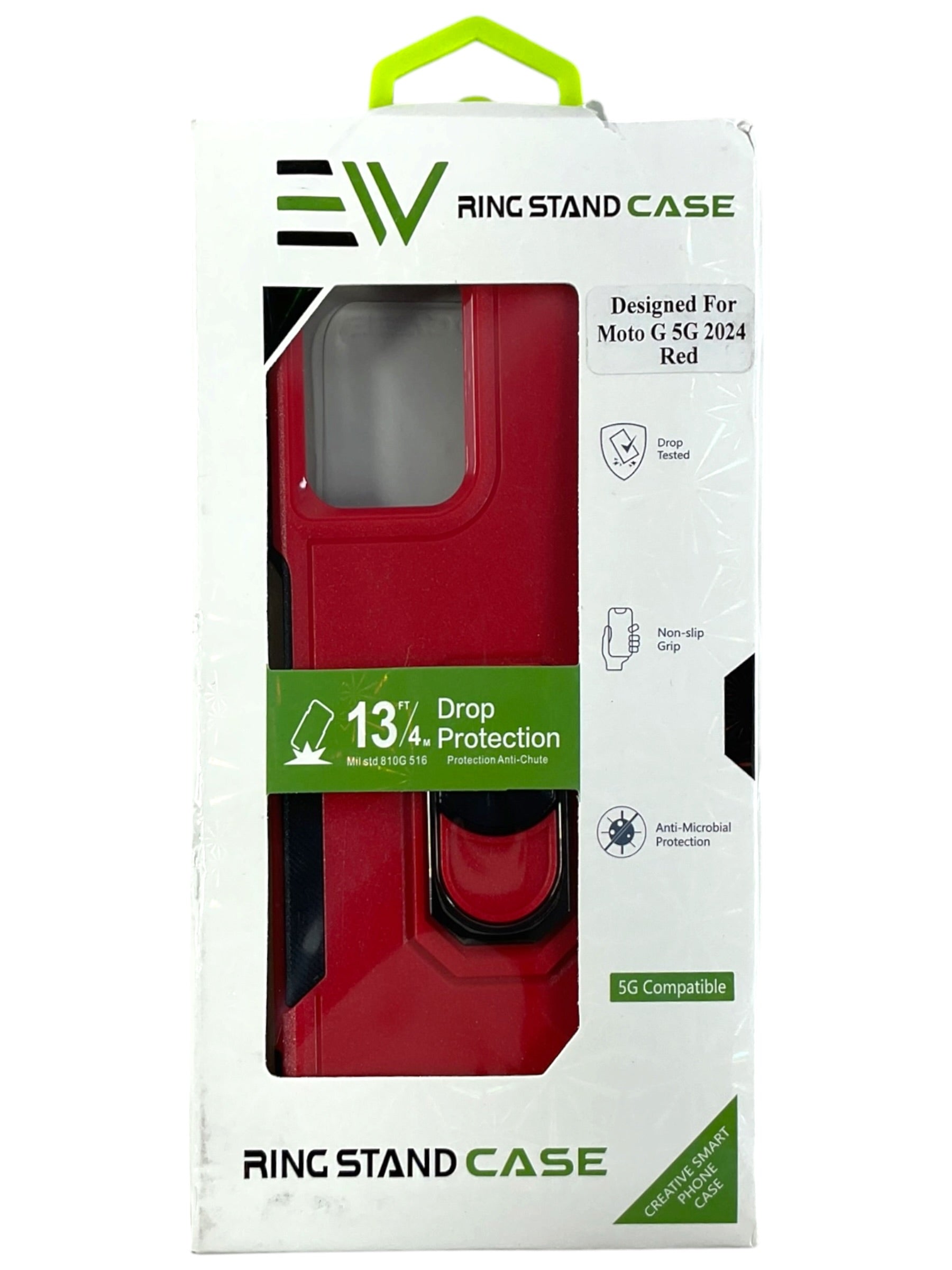 Funda EV Ring Stand Case Moto G 5G 2024 - Caja frontal roja