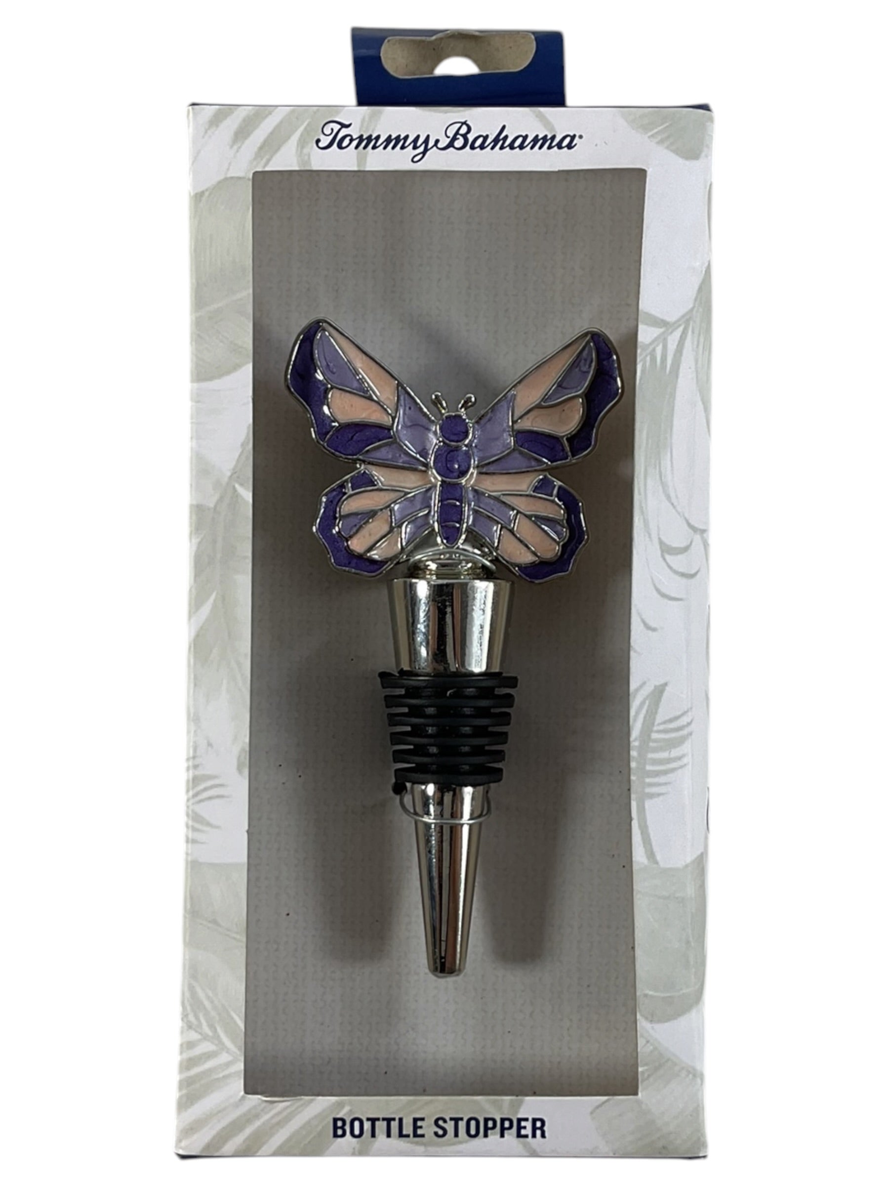 Tapón Botella Tommy Bahama - Caja presentación mariposa púrpura