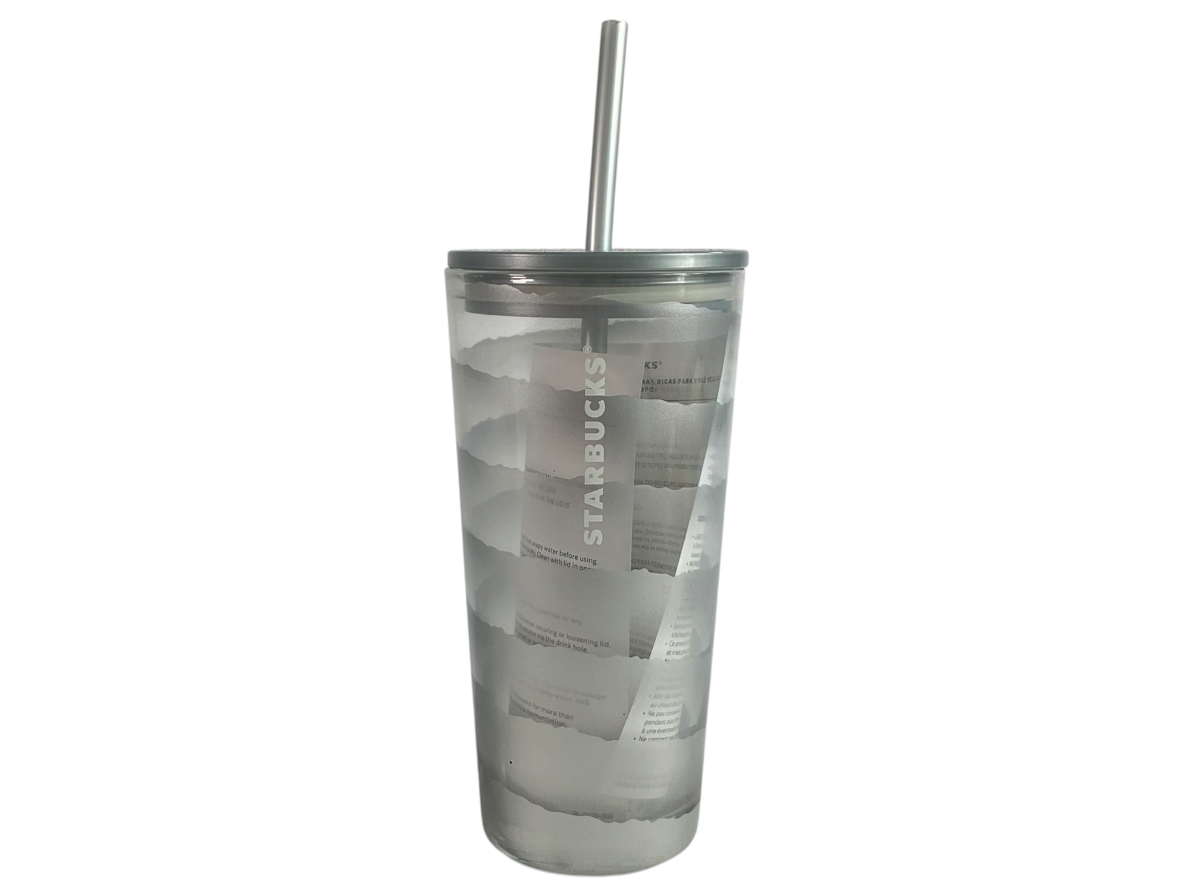 Vaso Tumbler Starbucks - Vista con tapa separada y popote