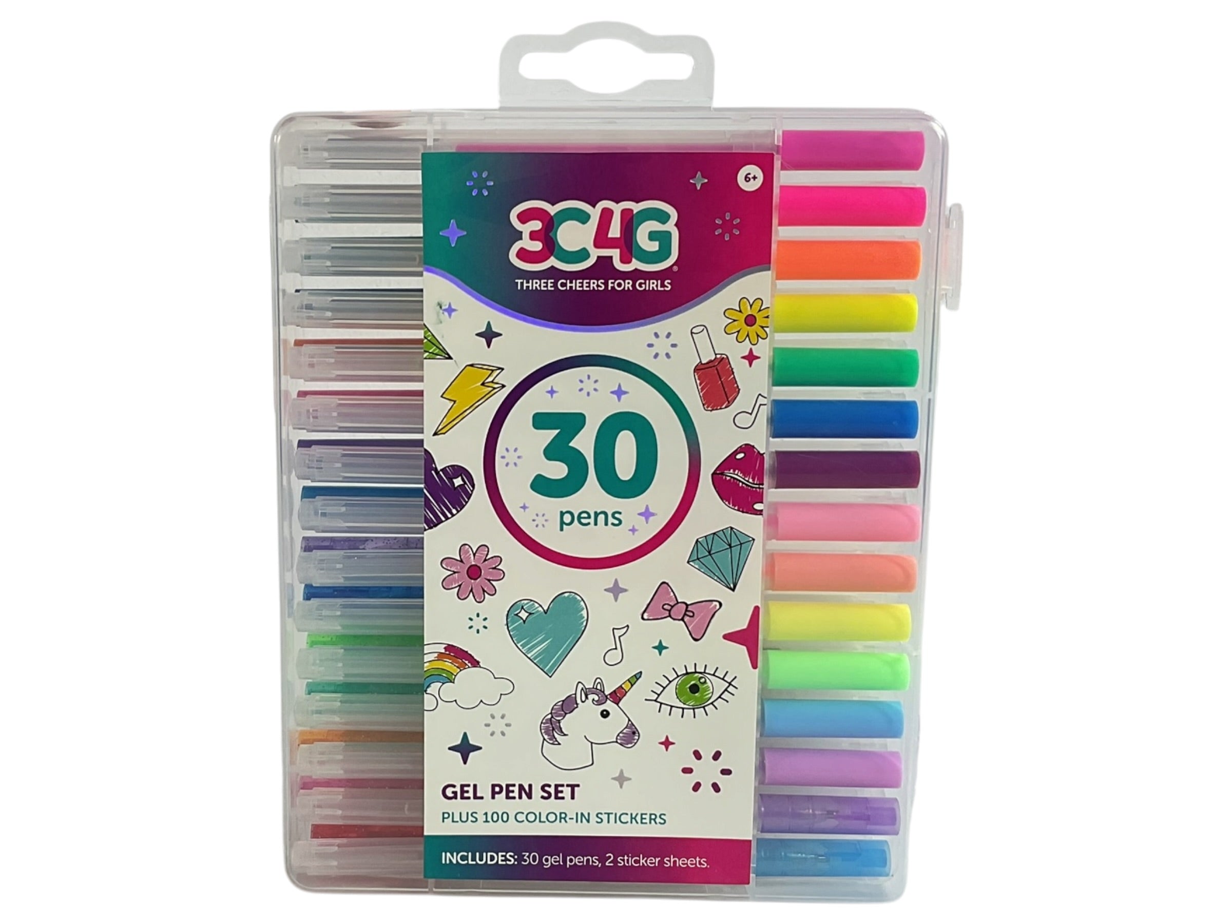 Set de Bolígrafos de Gel 30 Piezas abierto