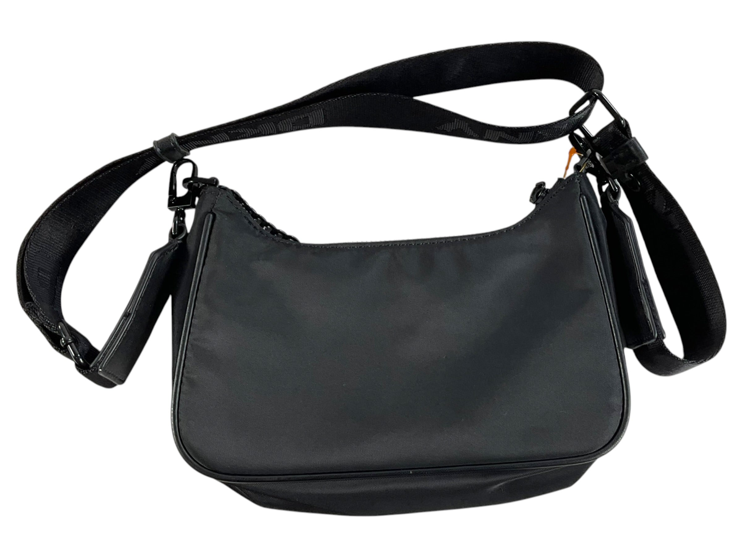 Bolsa hobo DKNY negra - Vista trasera con correa ajustable