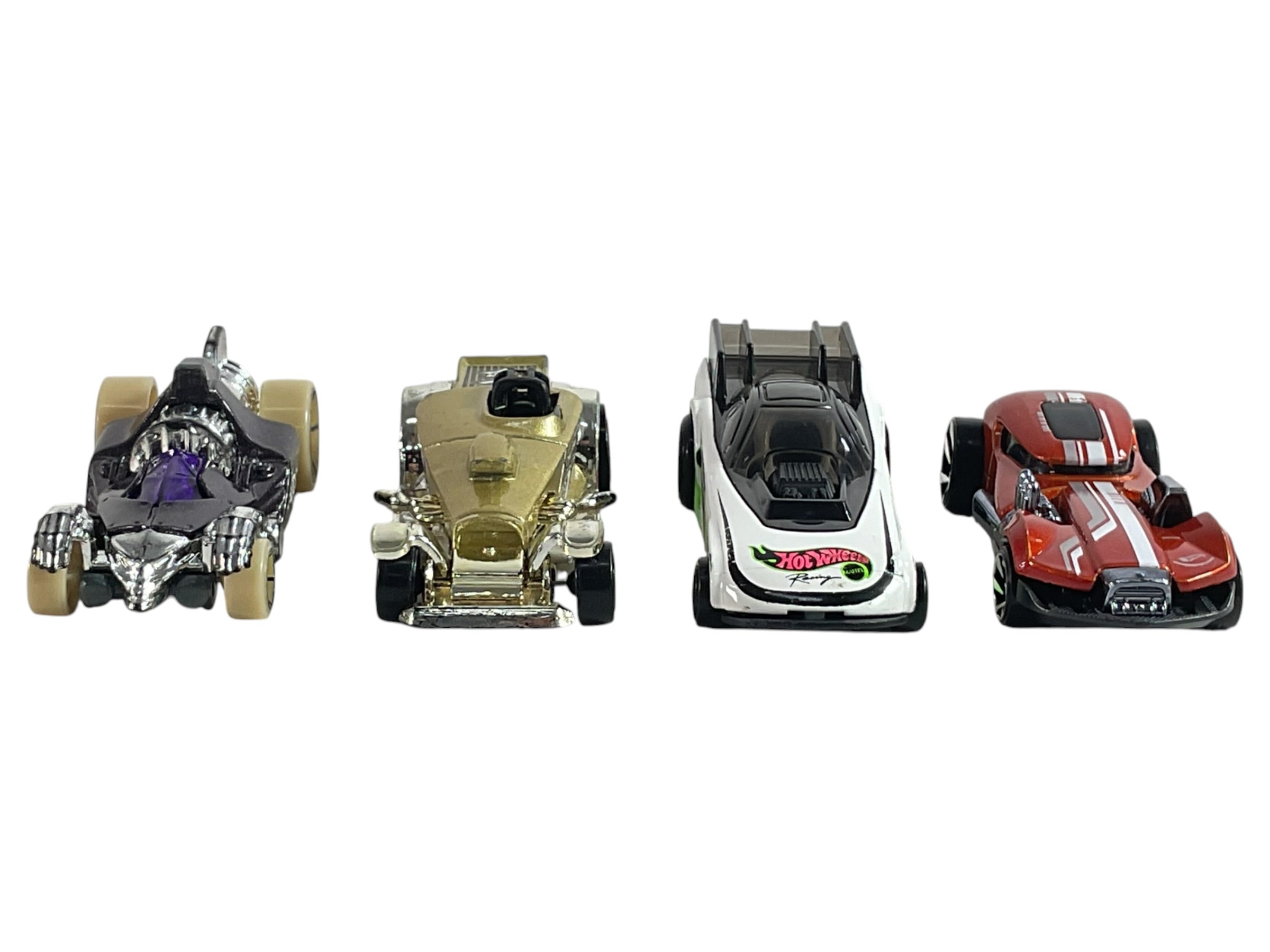 Set de cuatro carros de juguete Hot Wheels