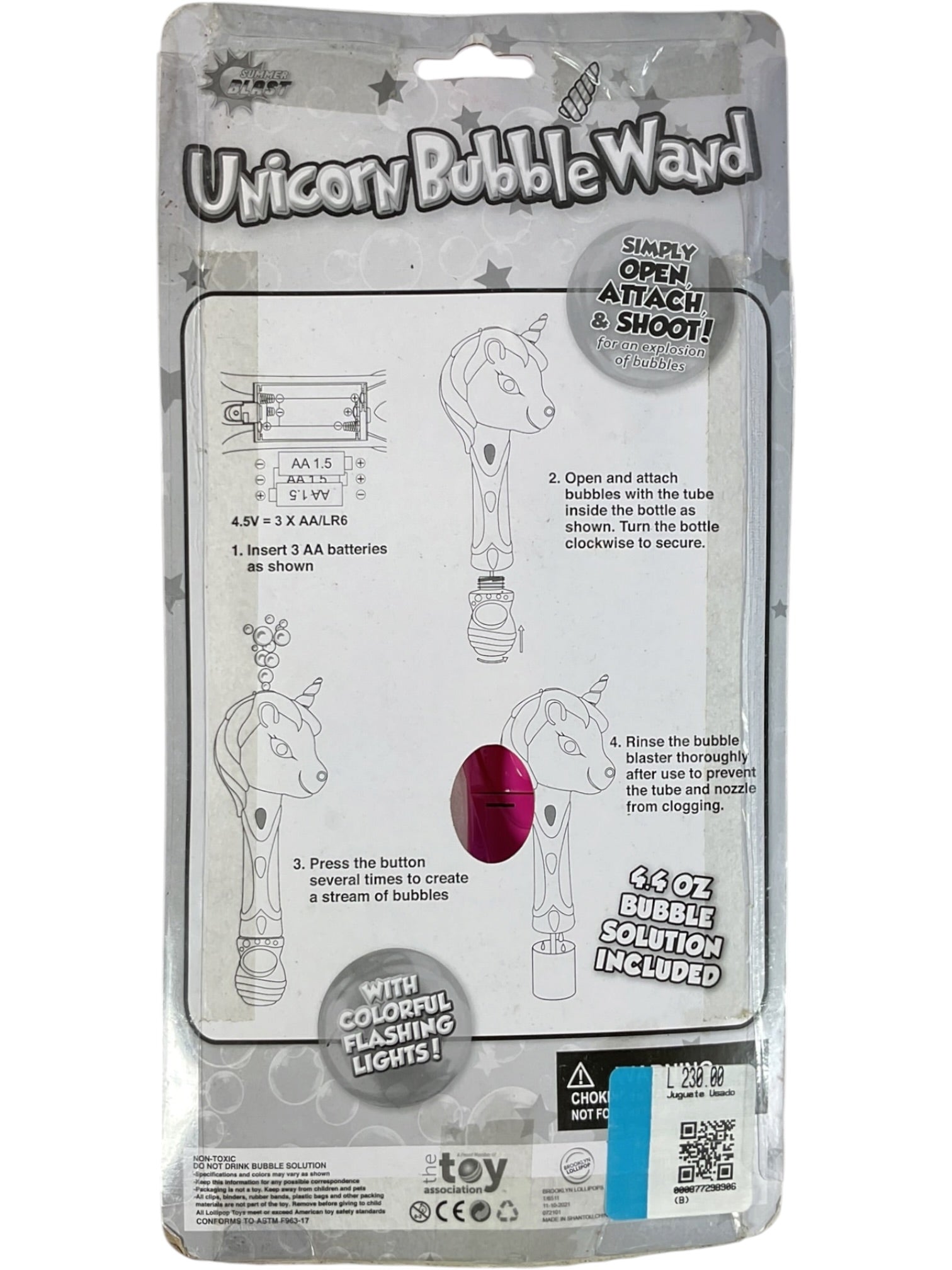 Varita de burbujas de unicornio (Summer Blast)