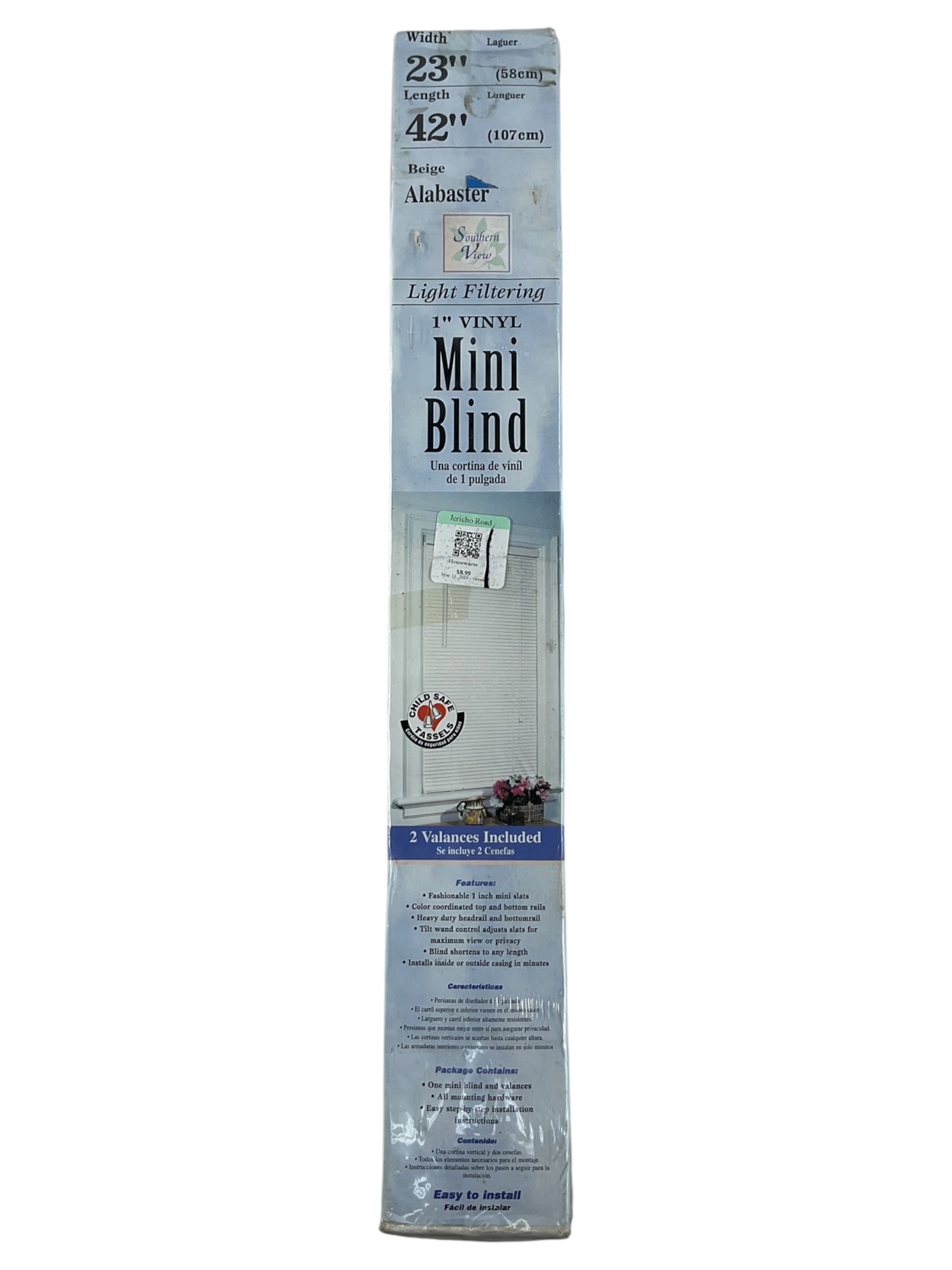 Persiana mini de vinilo beige ensamblada SOUTHERN VIEW