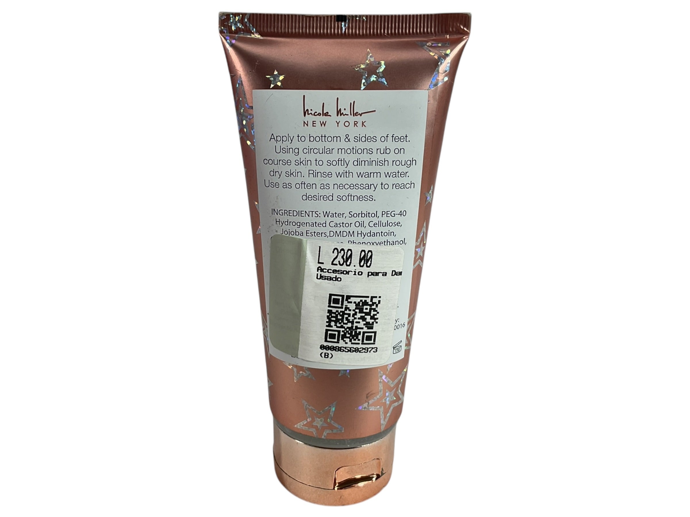 Exfoliante para pies NICOLE MILLER, vista posterior