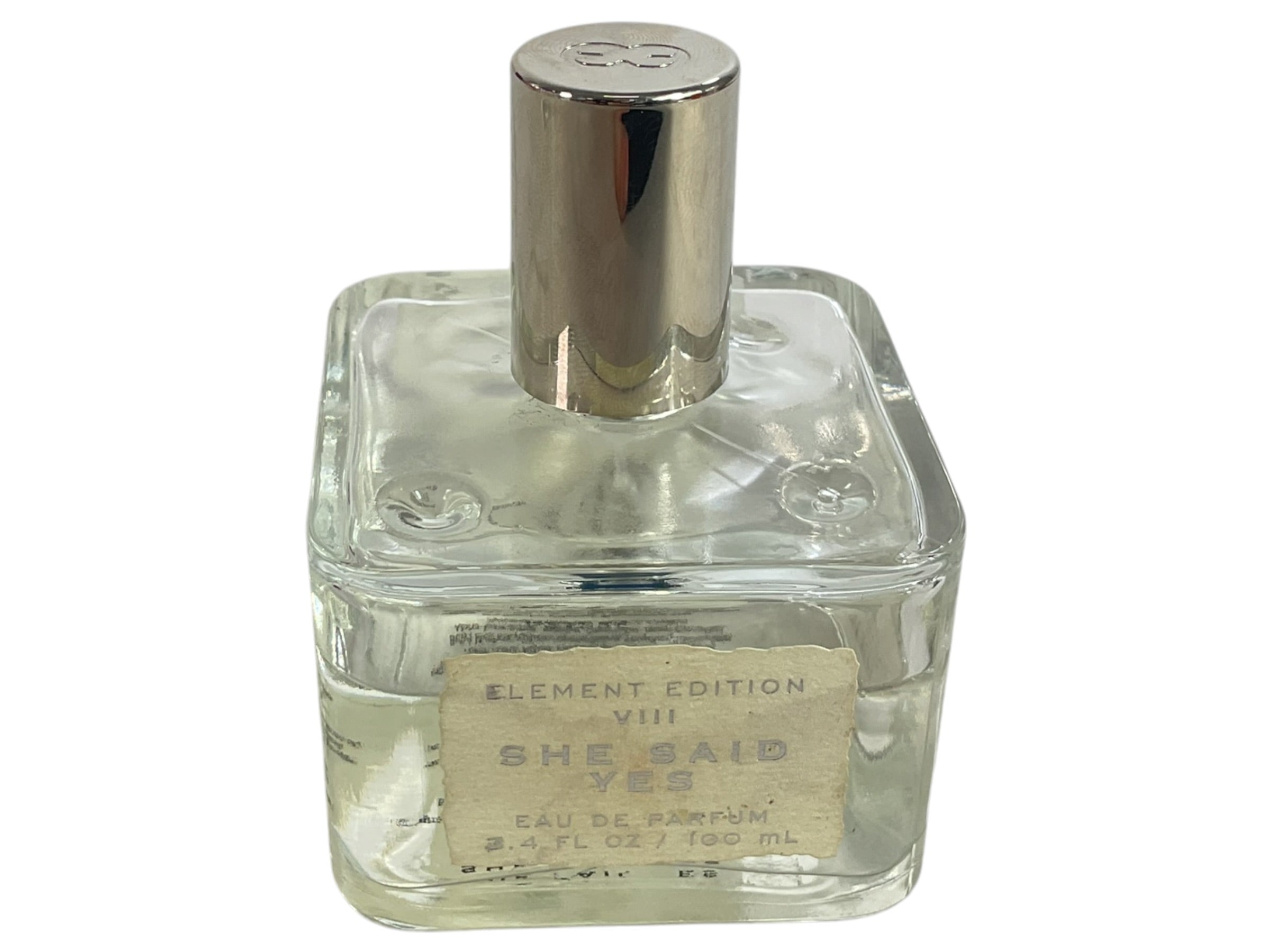 Perfume She Said Yes Element Edition VIII en frasco de vidrio transparente