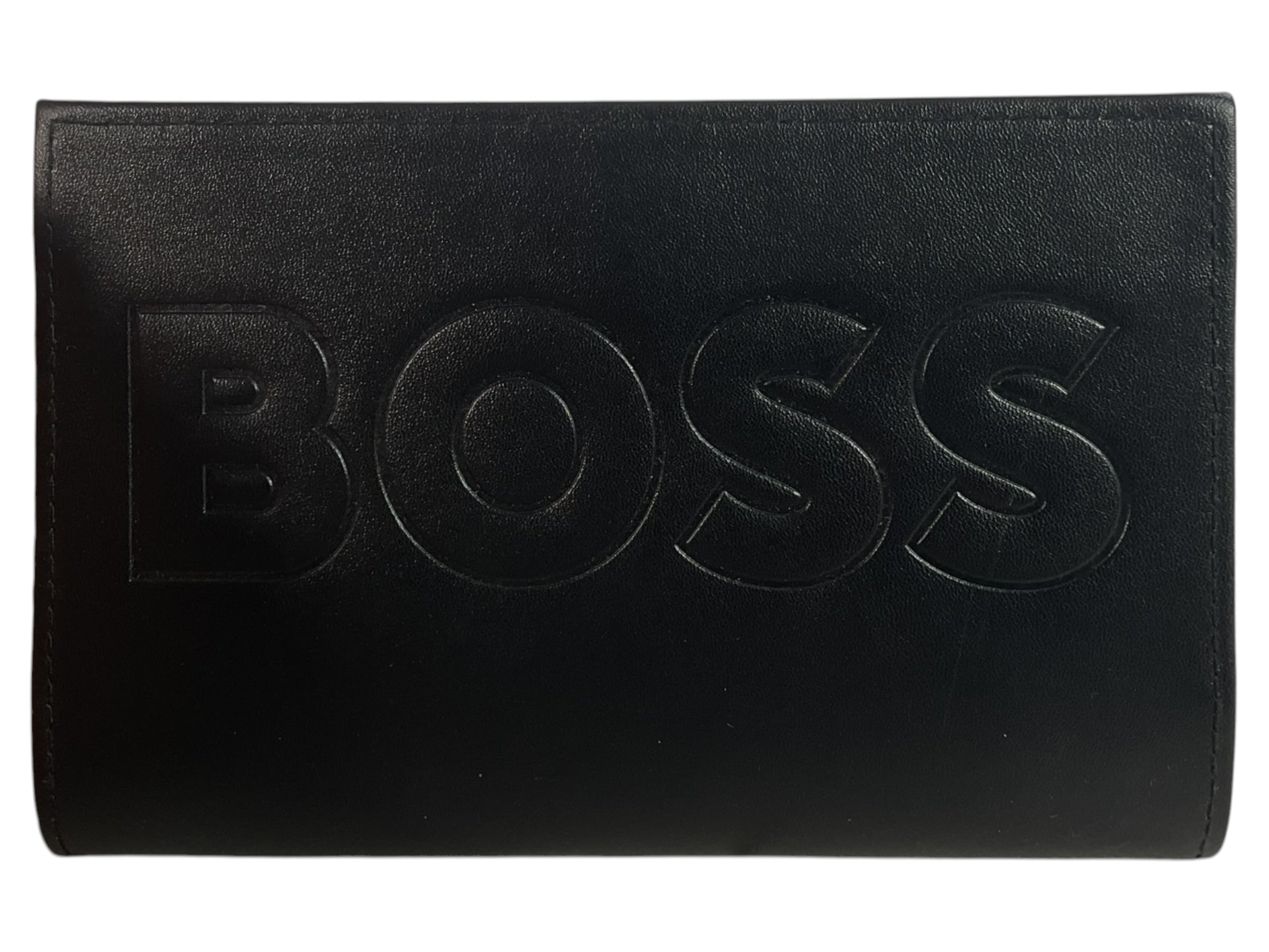 Billetera negra BOSS abierta