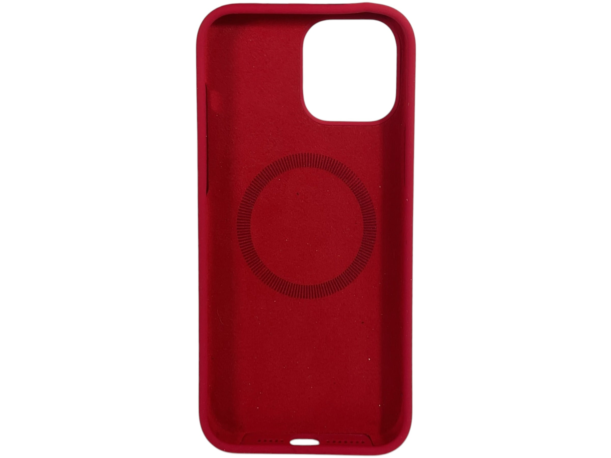 Funda protectora roja para celular, vista lateral