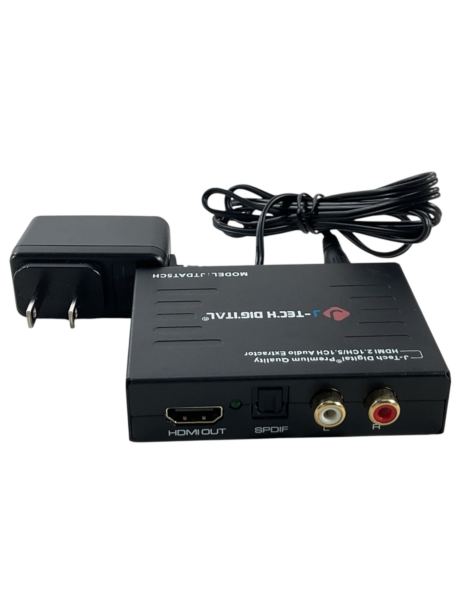Extractor de audio HDMI J-Tech Digital con adaptador de corriente