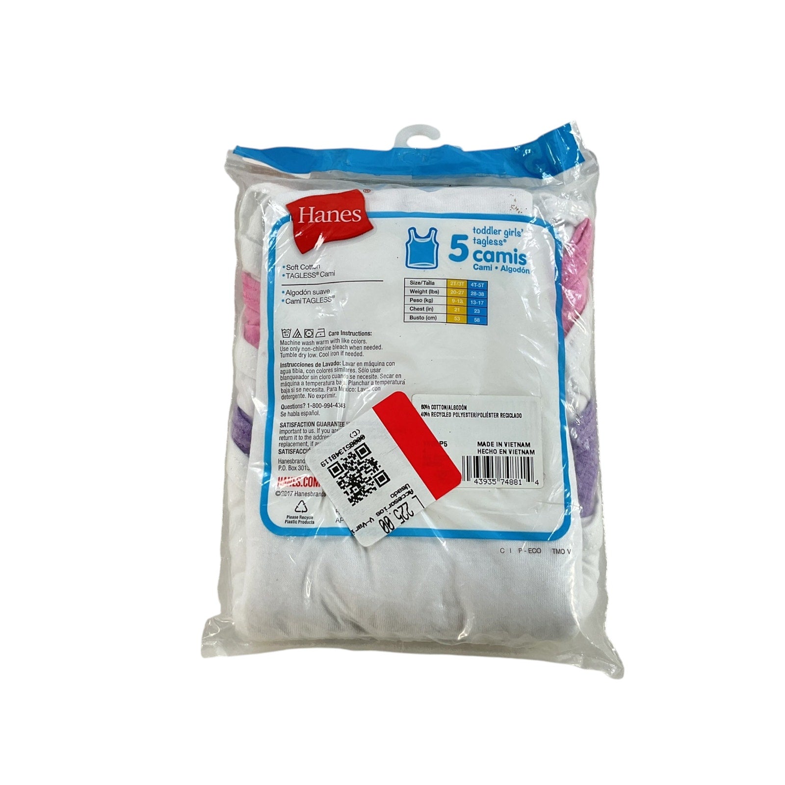 Set de camisas niña 4T/5T (Hanes)