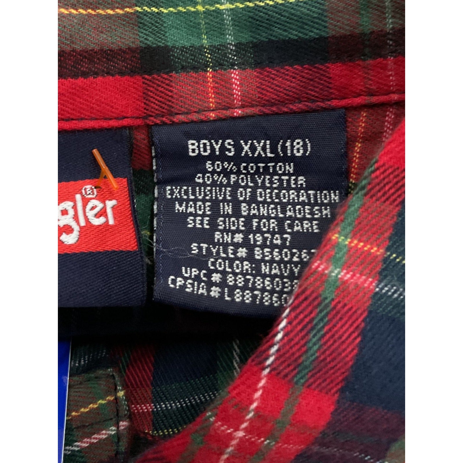 Camisa niño XXL (Wrangler)