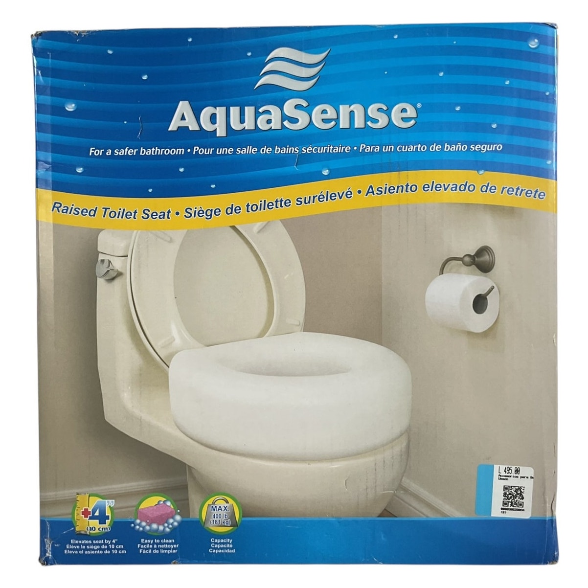 Asiento elevado para inodoro (Aqusense)